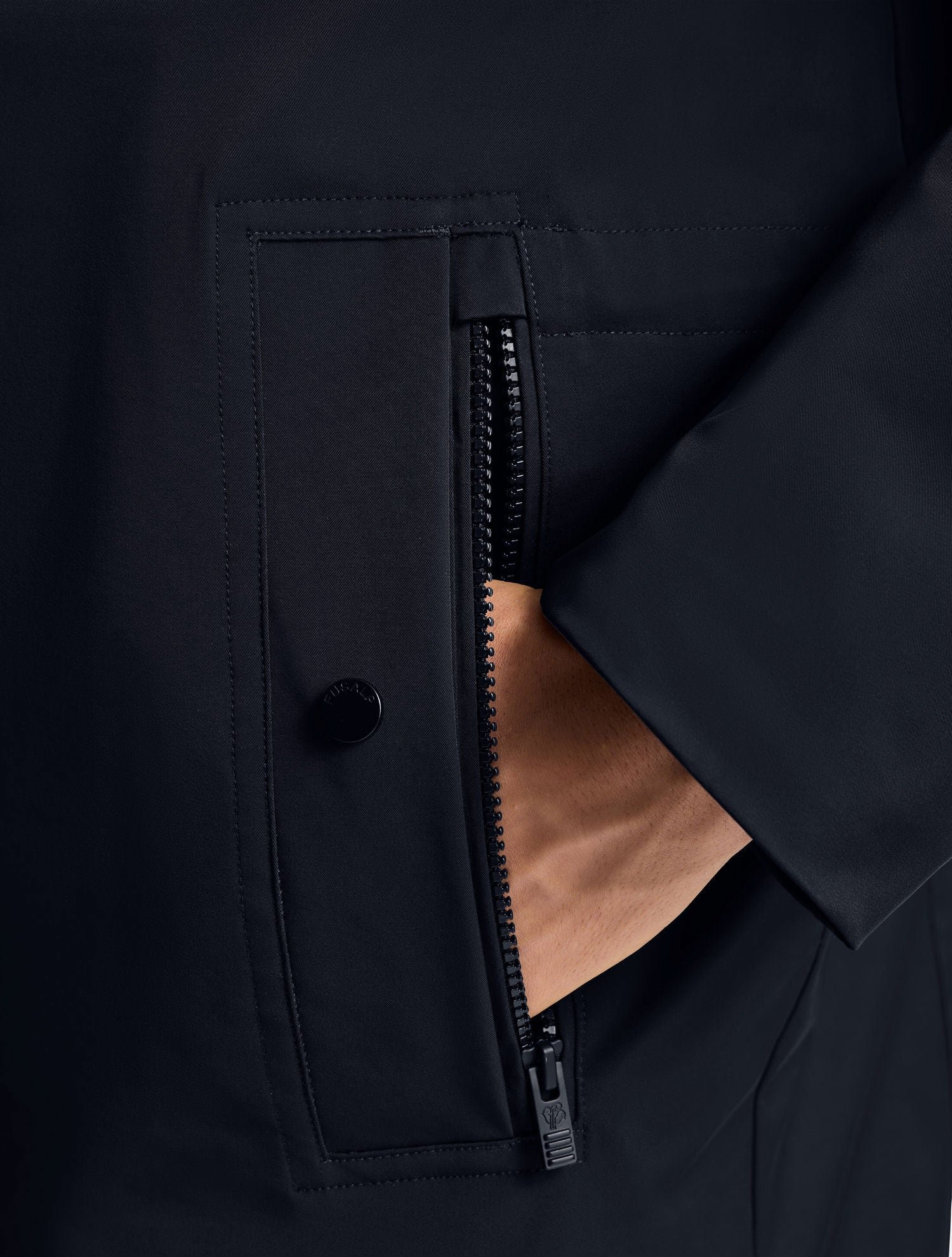 Manteau orno col capuche Bleu