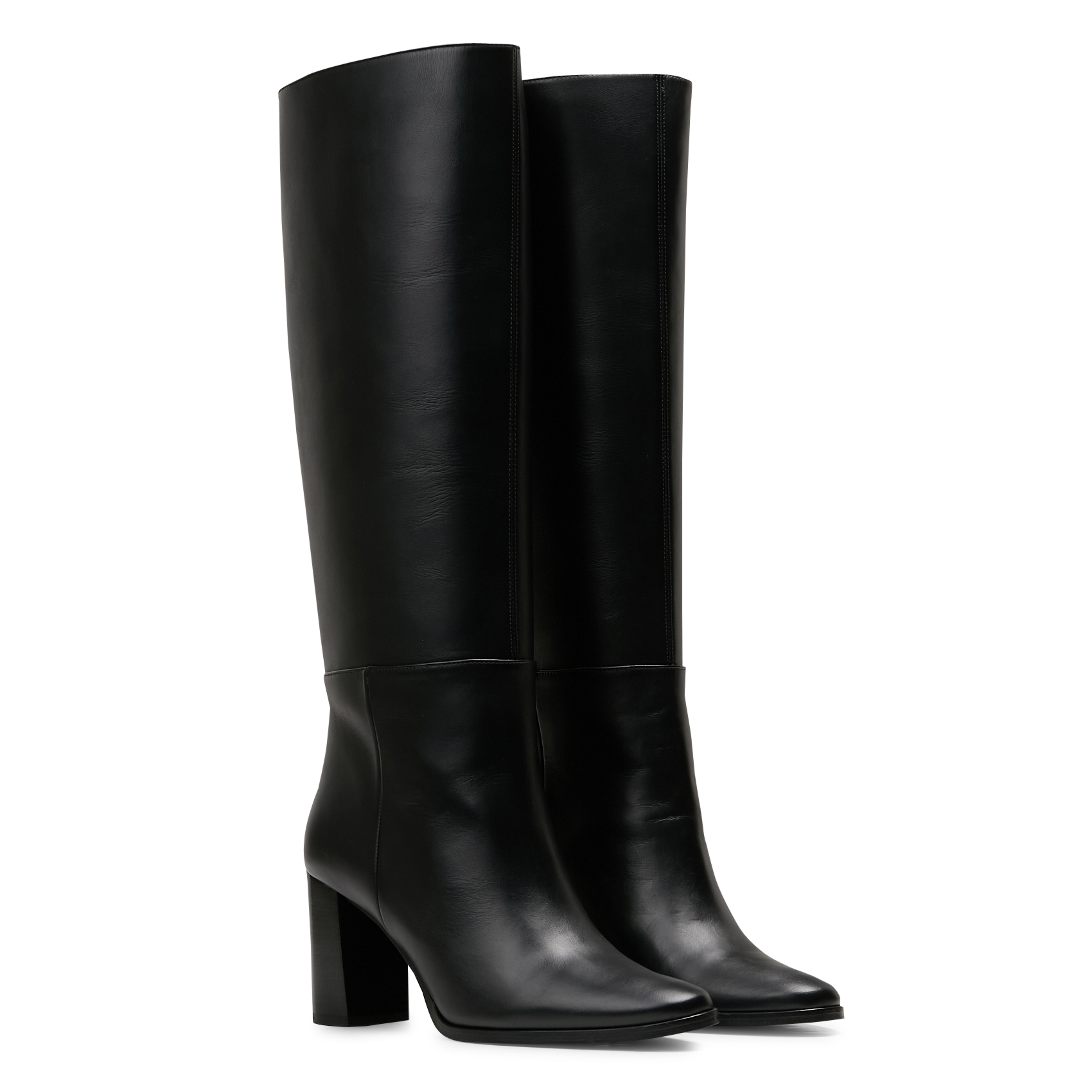 Bottes à talons en cuir n°832 RIVECOUR Noir