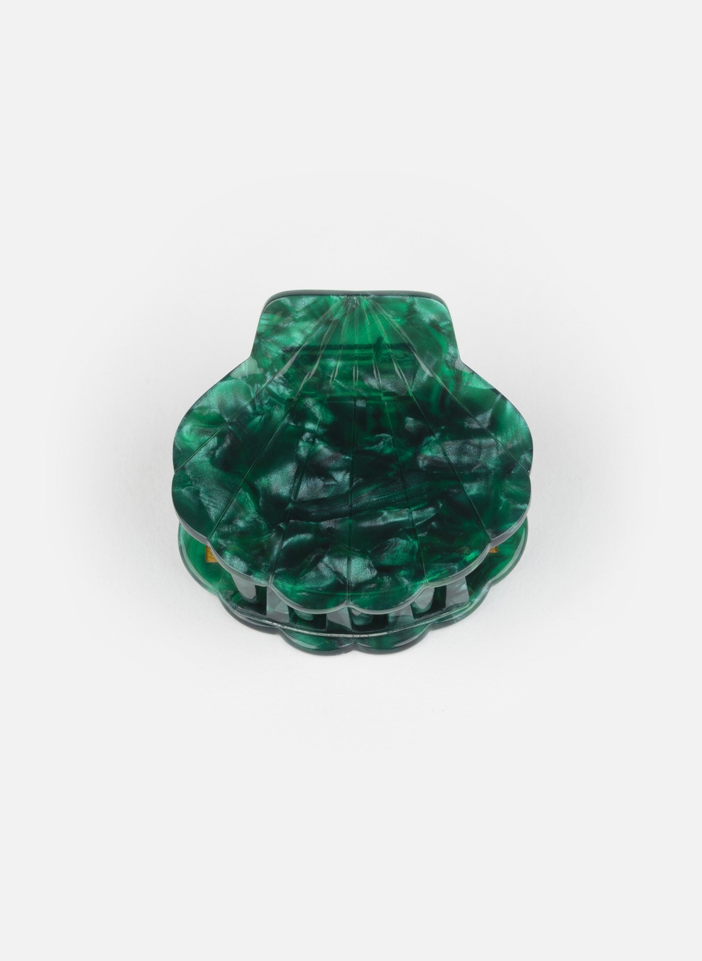 Pince à cheveux mermaid en acétate de cellulose KURAGE GINZA Vert