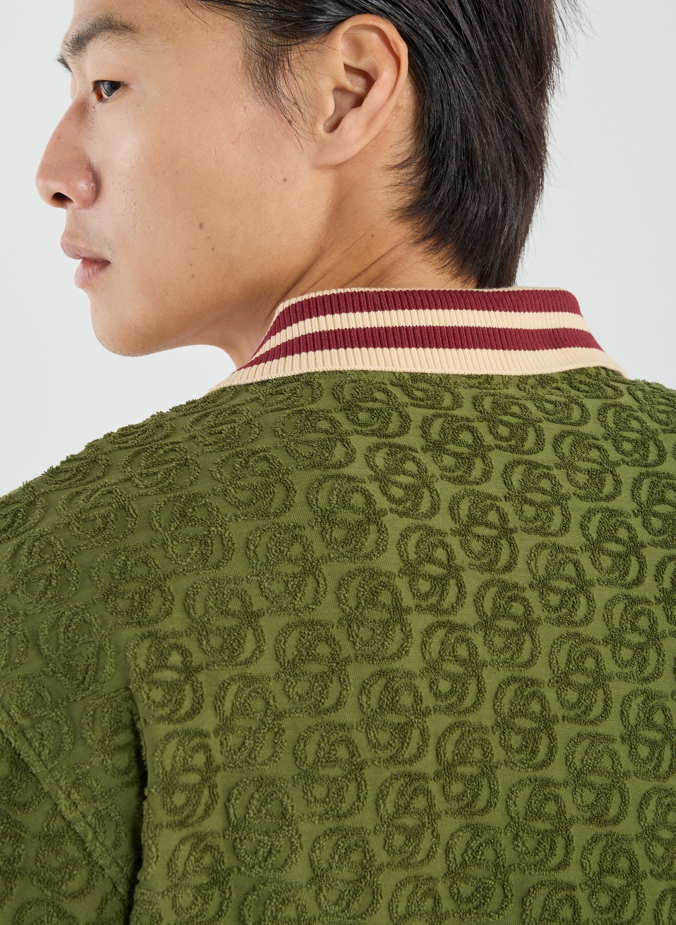 The monogram cotton shirt DROLE DE MONSIEUR Green