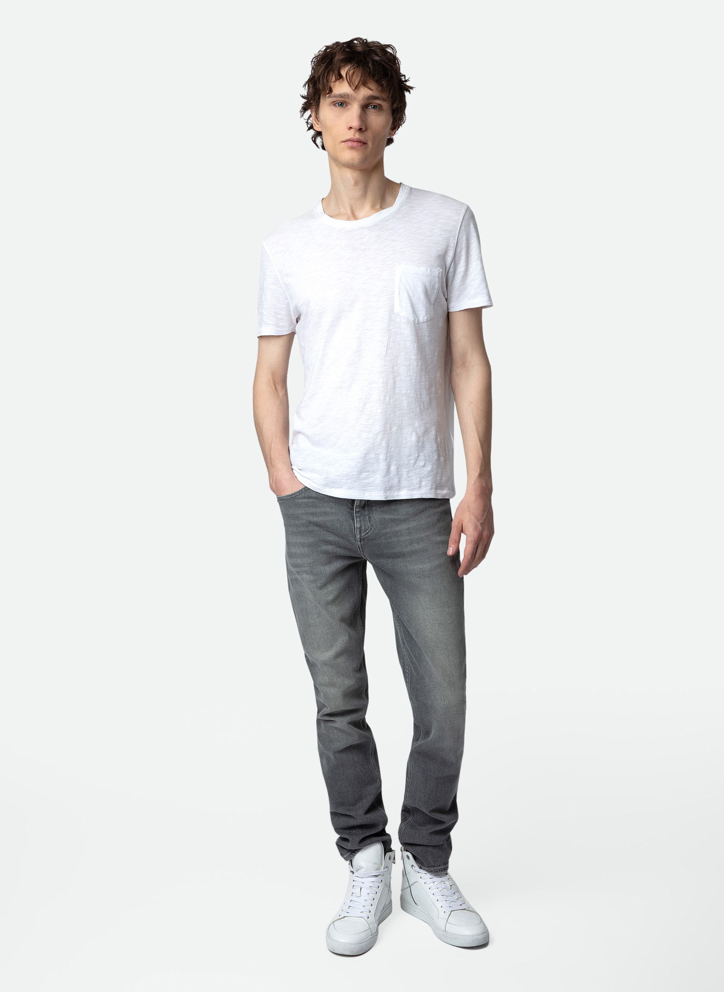 Tee-shirt droit en coton stockholm ZADIG&VOLTAIRE Blanc