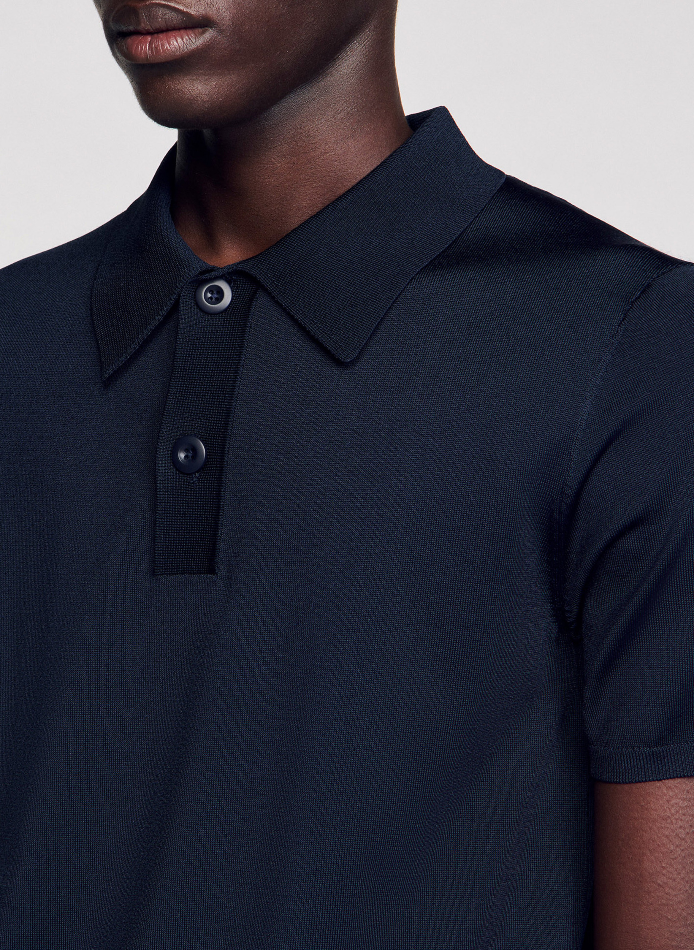 Polo regular fit SANDRO Bleu