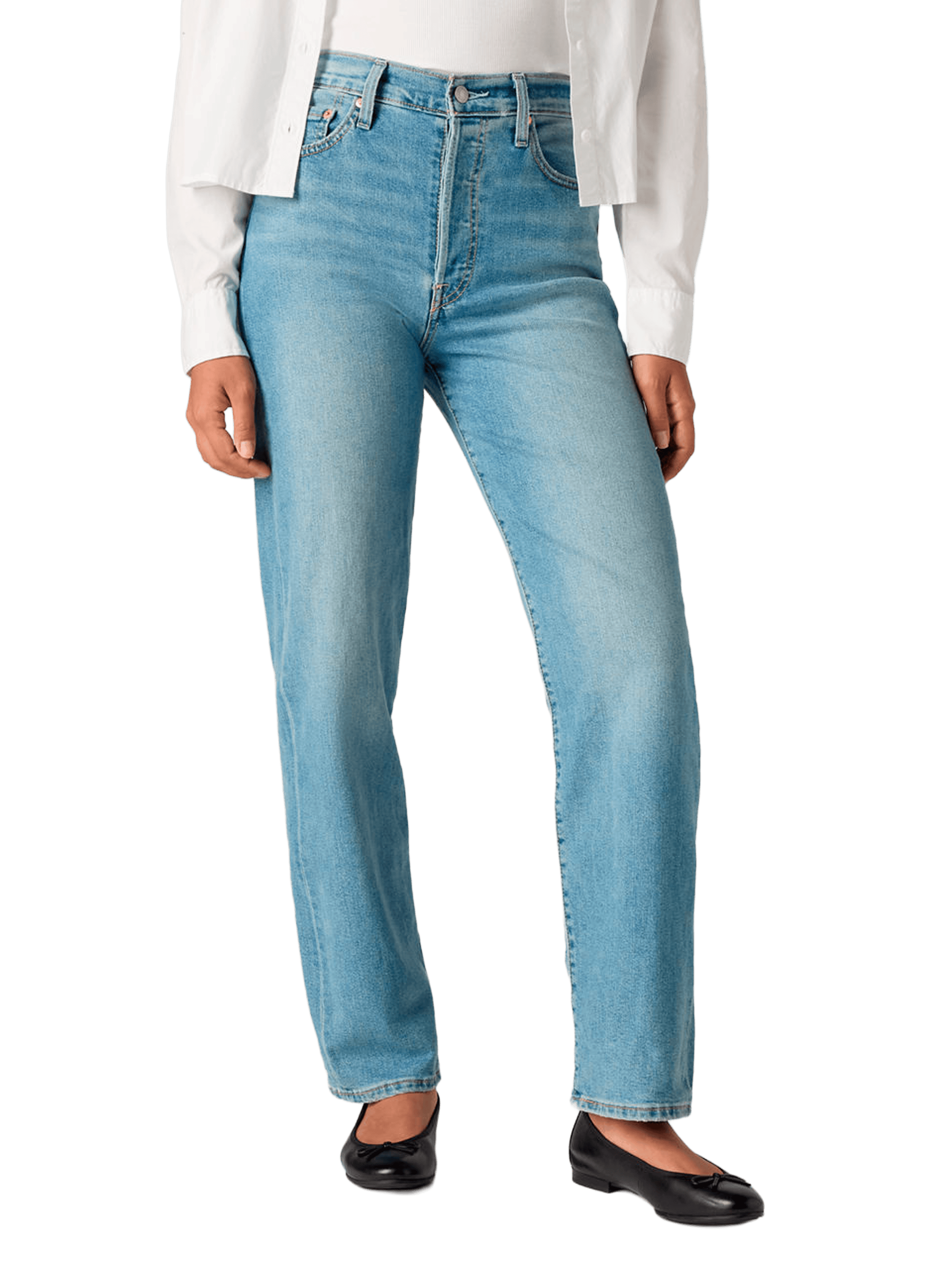 High-waisted straight-leg jeans LEVI'S Blue