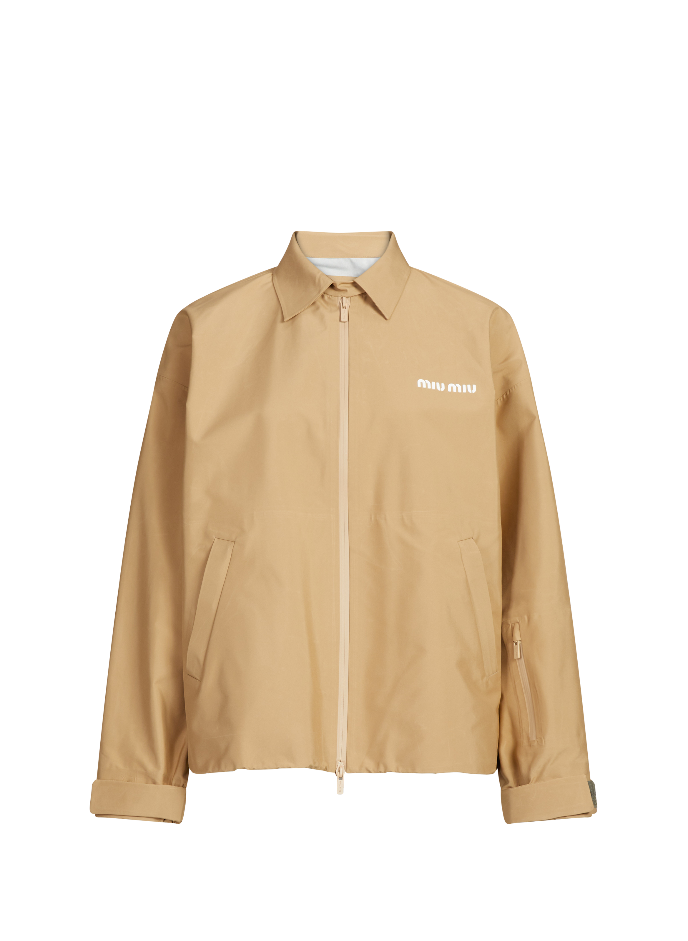 Veste ample à col classique MIU MIU Beige