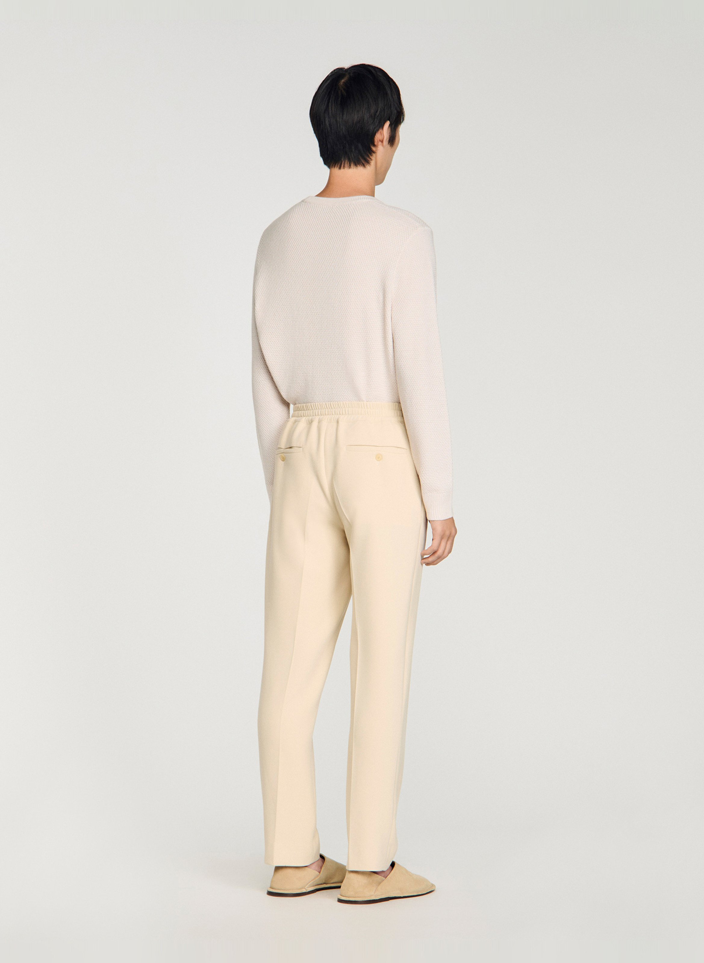 Pantalon droit SANDRO Blanc