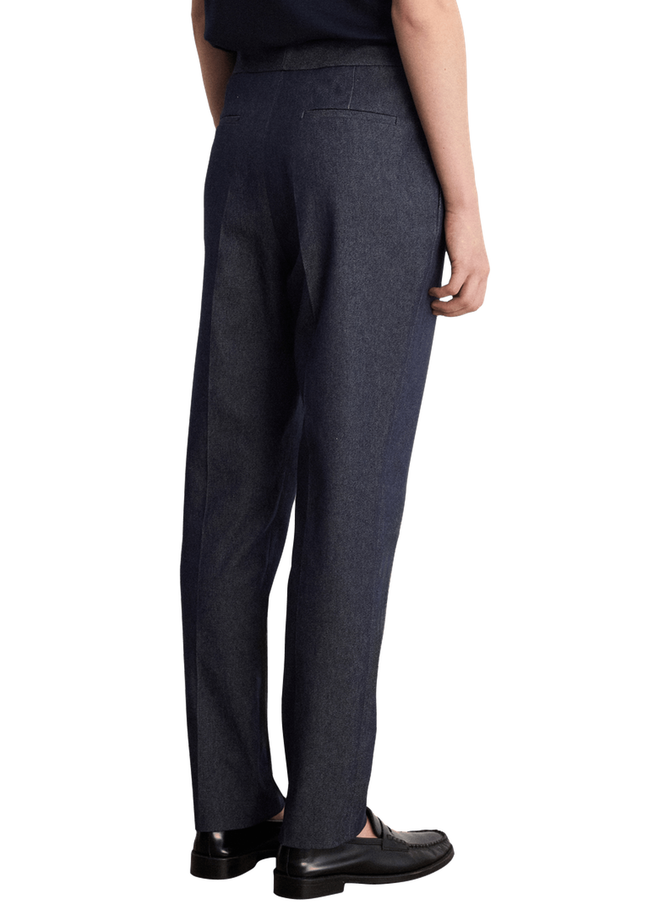 Pantalon droit de tailleur en denim - belinda PABLO Bleu