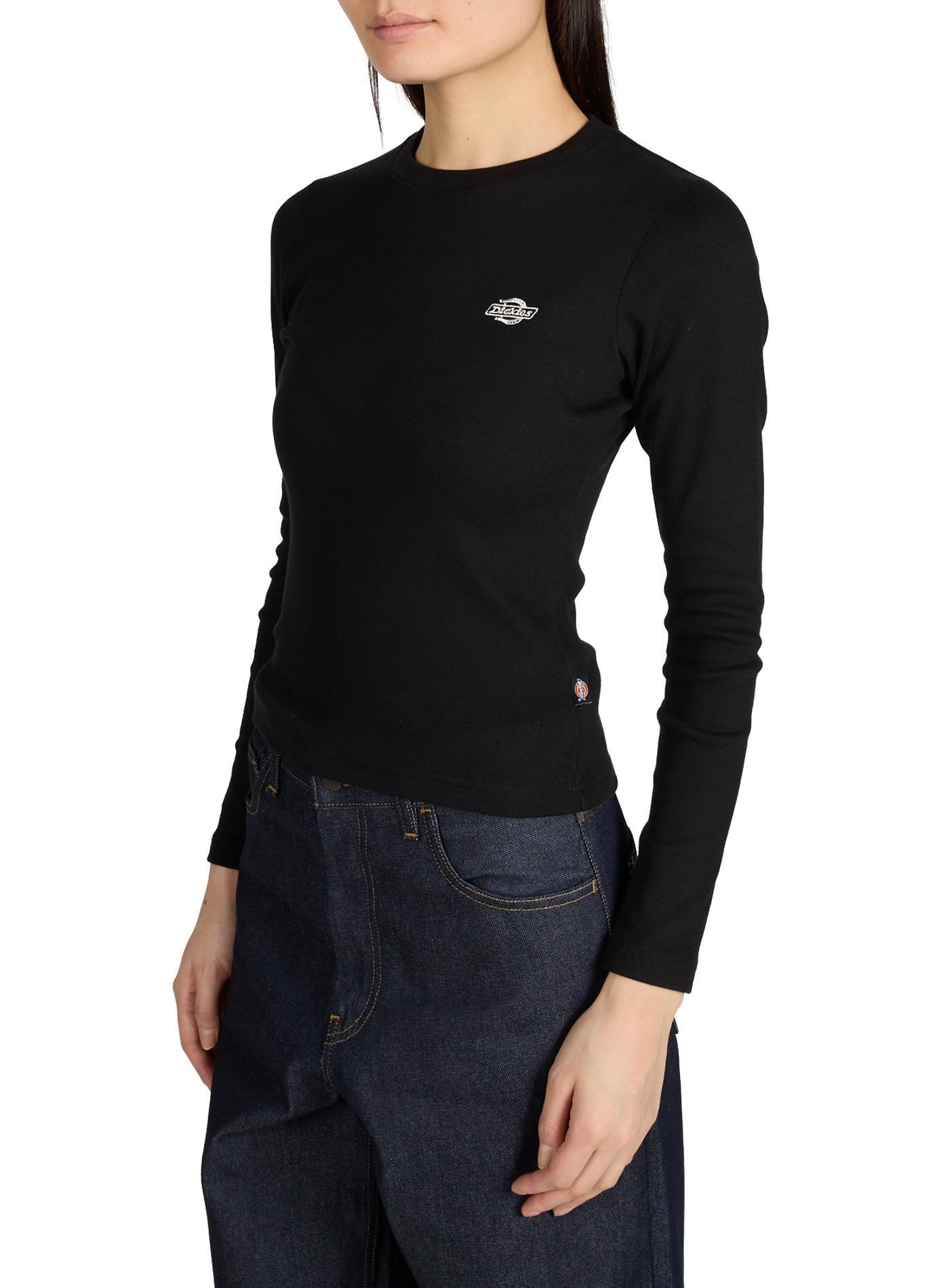 <p>T-shirt Long Sleeve Gladeville in mixed cotton</p> DICKIES Black