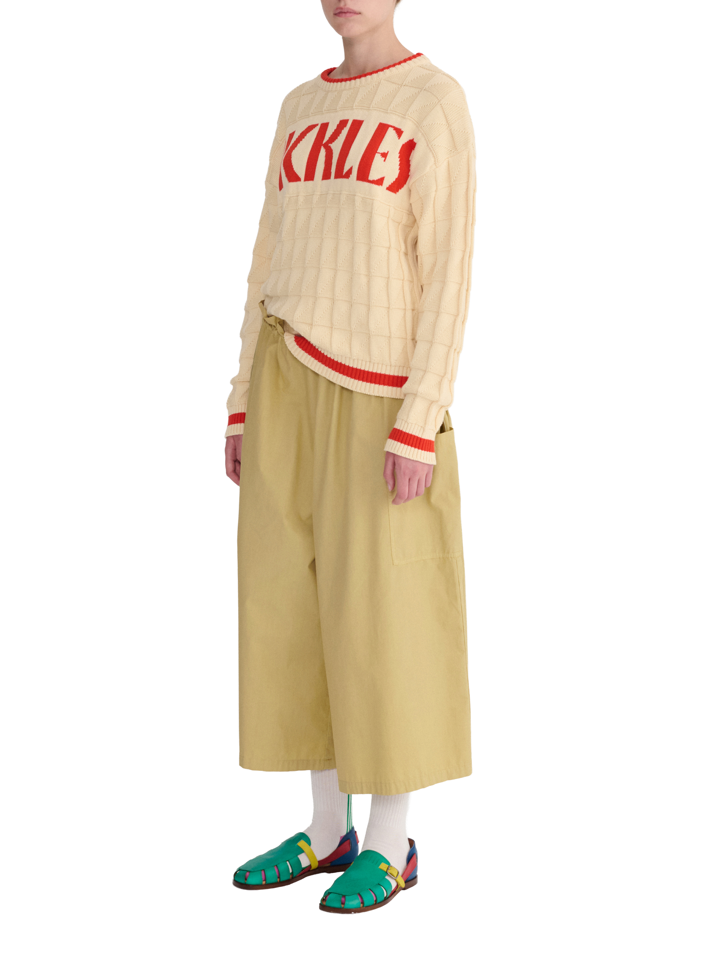 Pantalon ample en coton BOBO CHOSES Vert