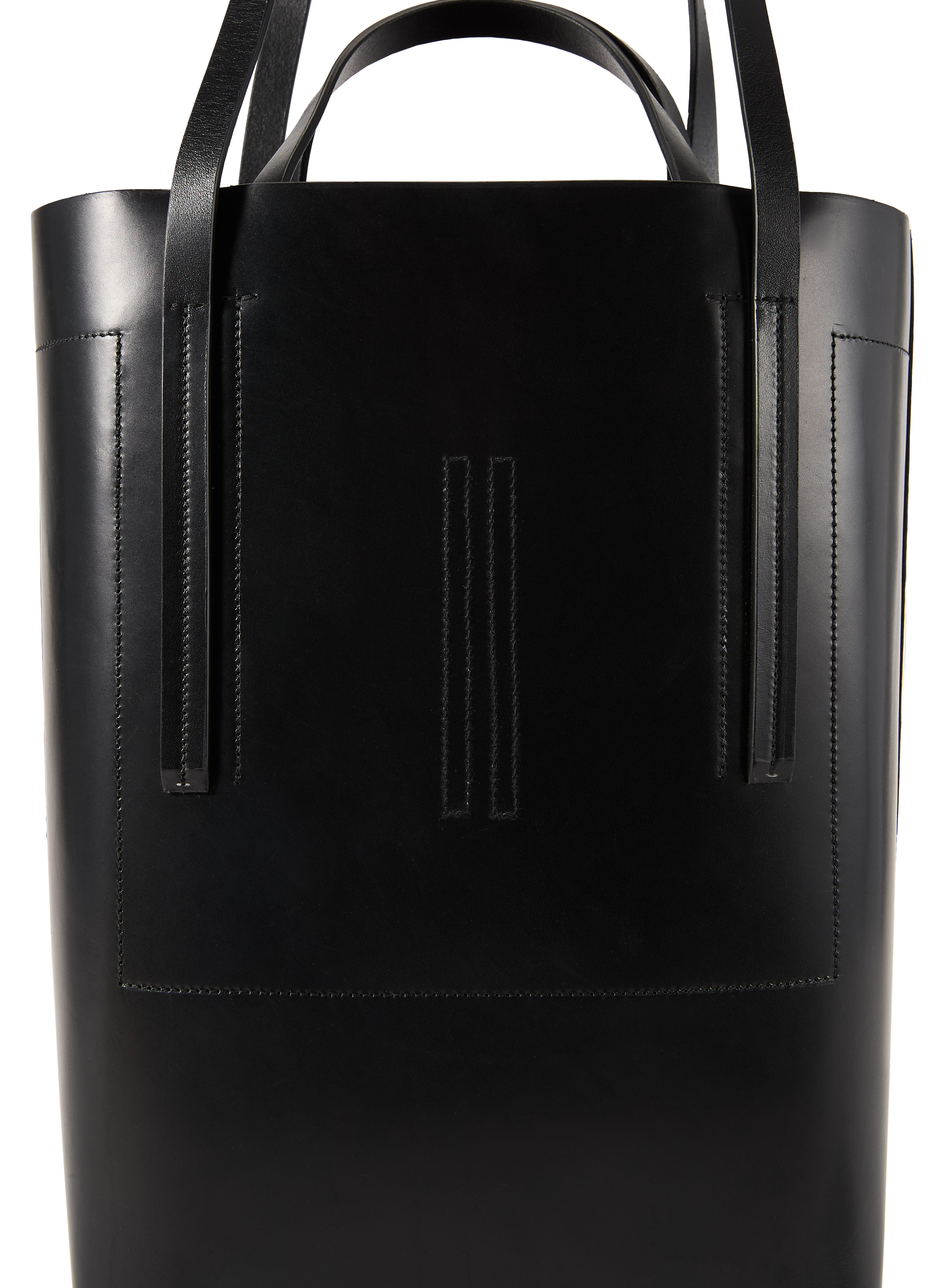 Sac cabas en cuir lisse RICK OWENS Noir