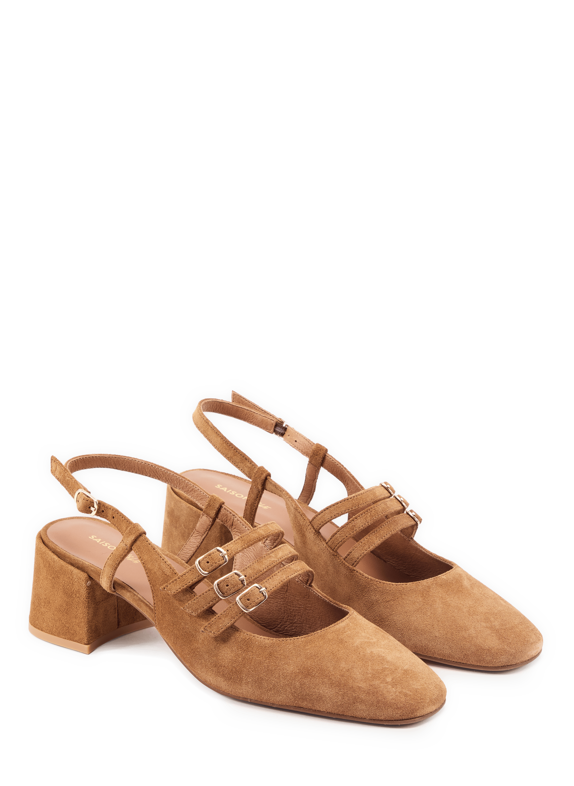 Sandales à talon Fetich en cuir SAISON 1865 Marron