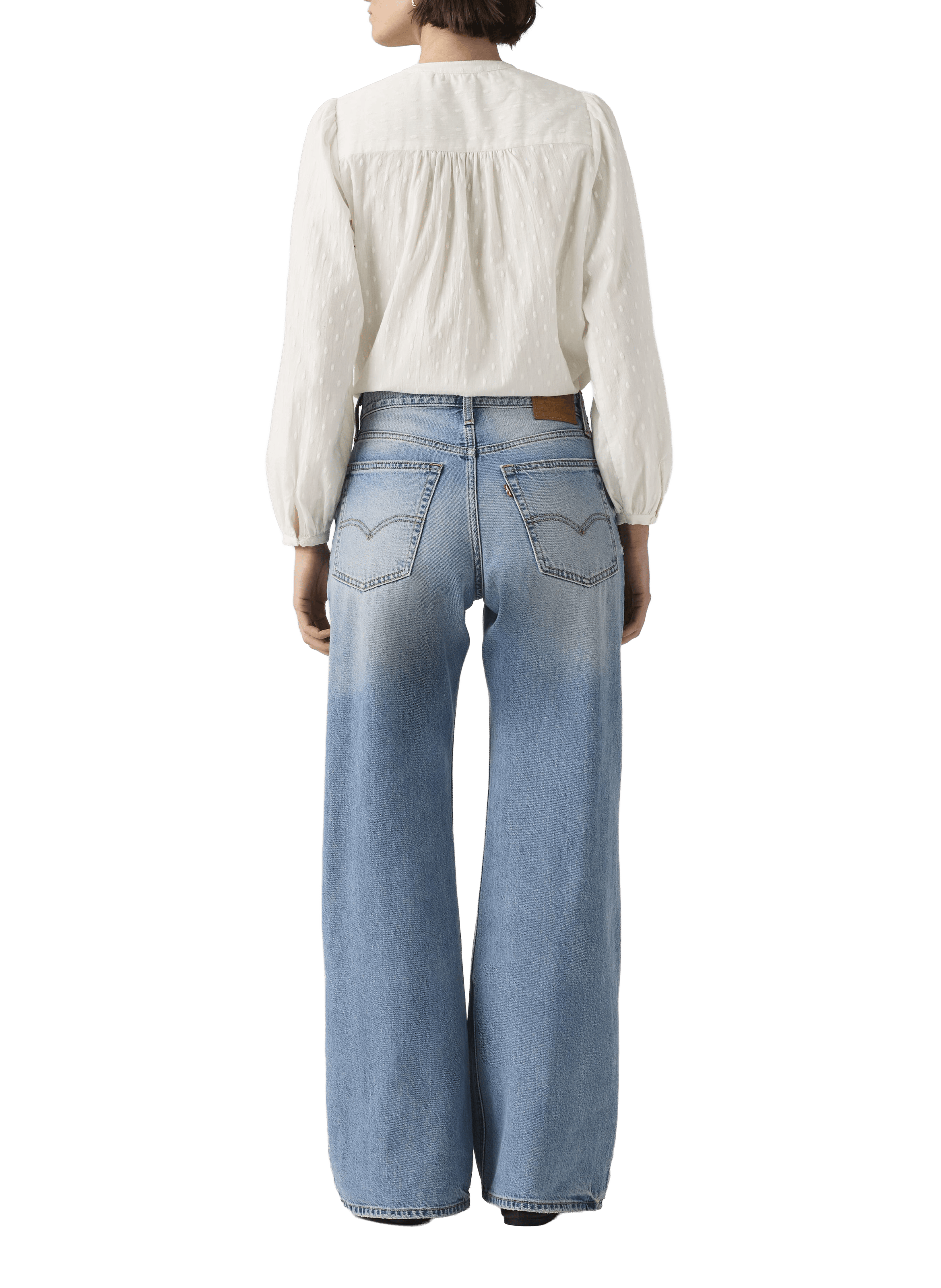Jean large en coton LEVI'S Bleu