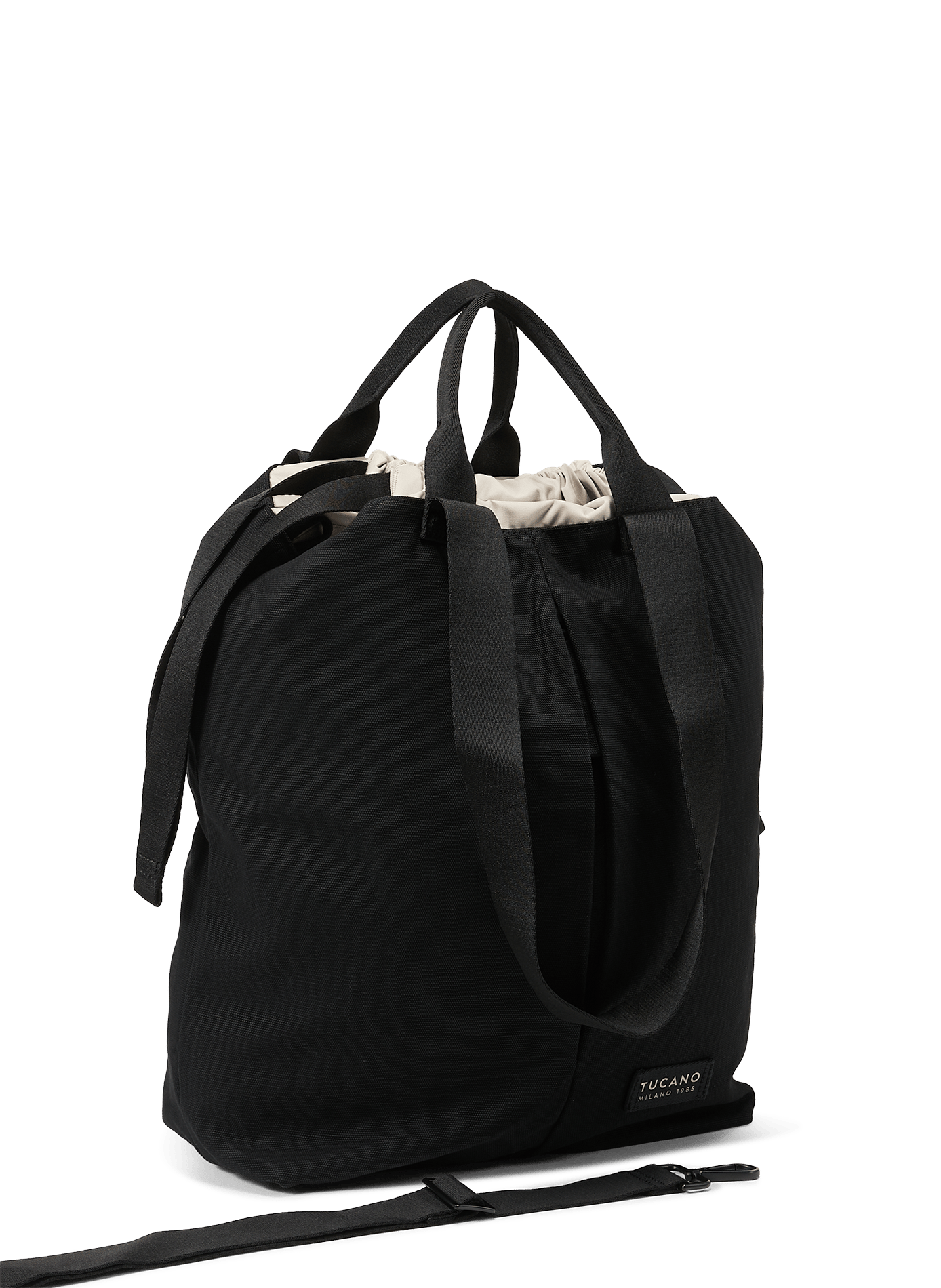 Sac cabas vertical en toile et coton TUCANO Noir