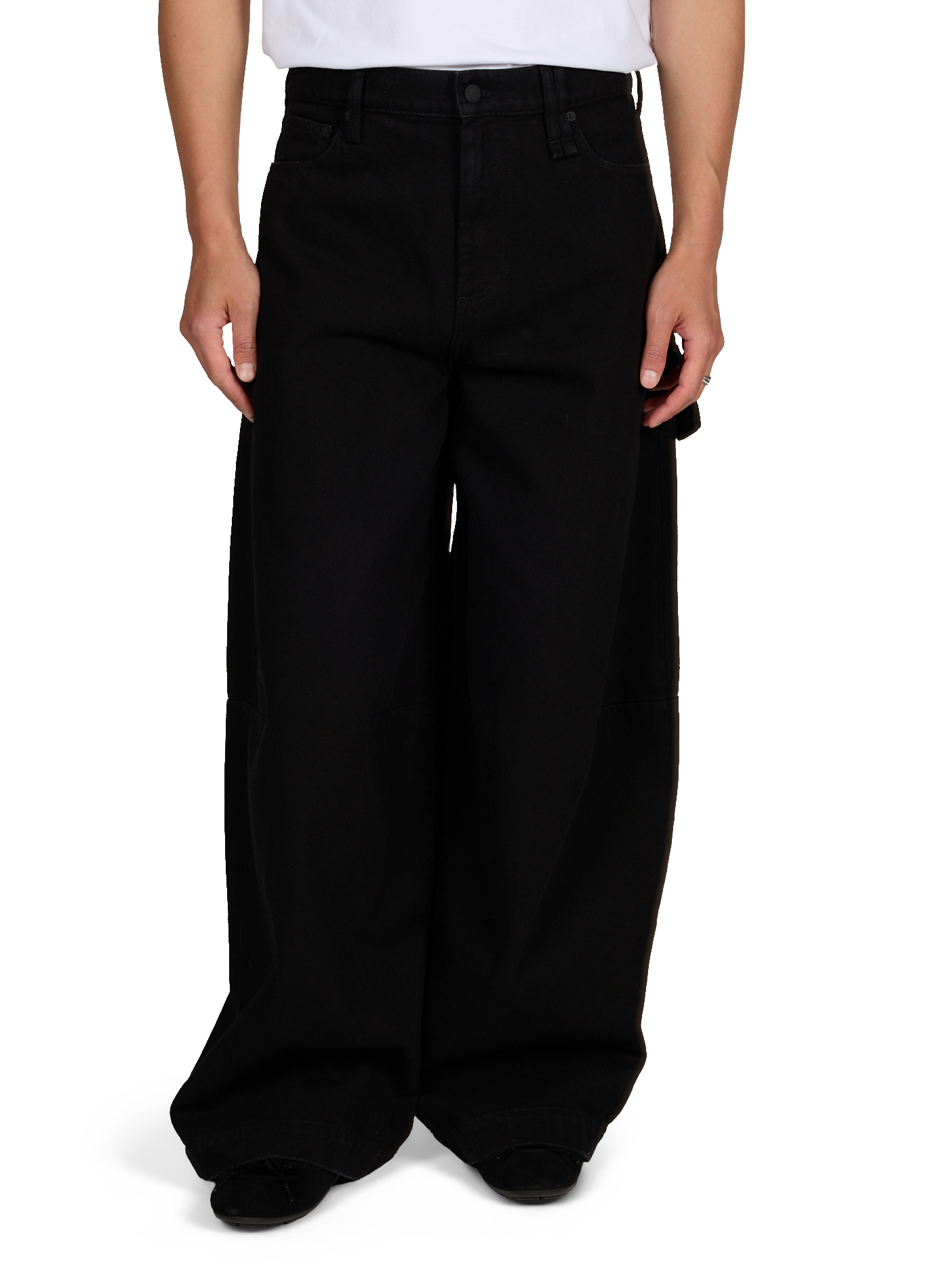 Jean large à nœud en coton  SIMONE ROCHA Noir