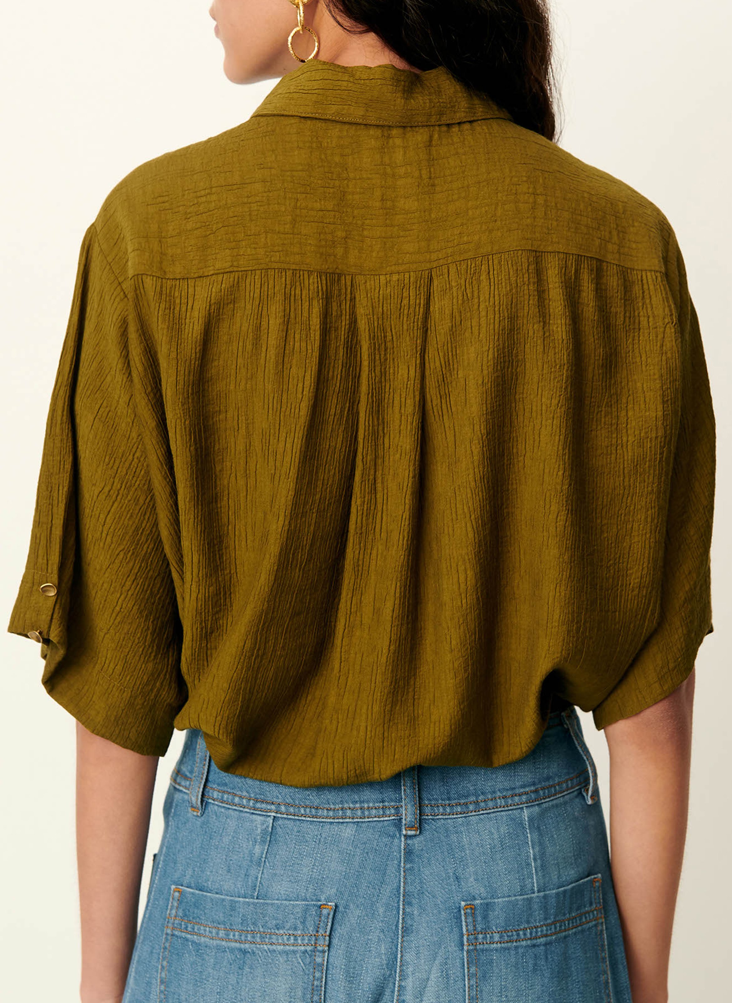 Chemise col classique kalya SESSUN Kaki