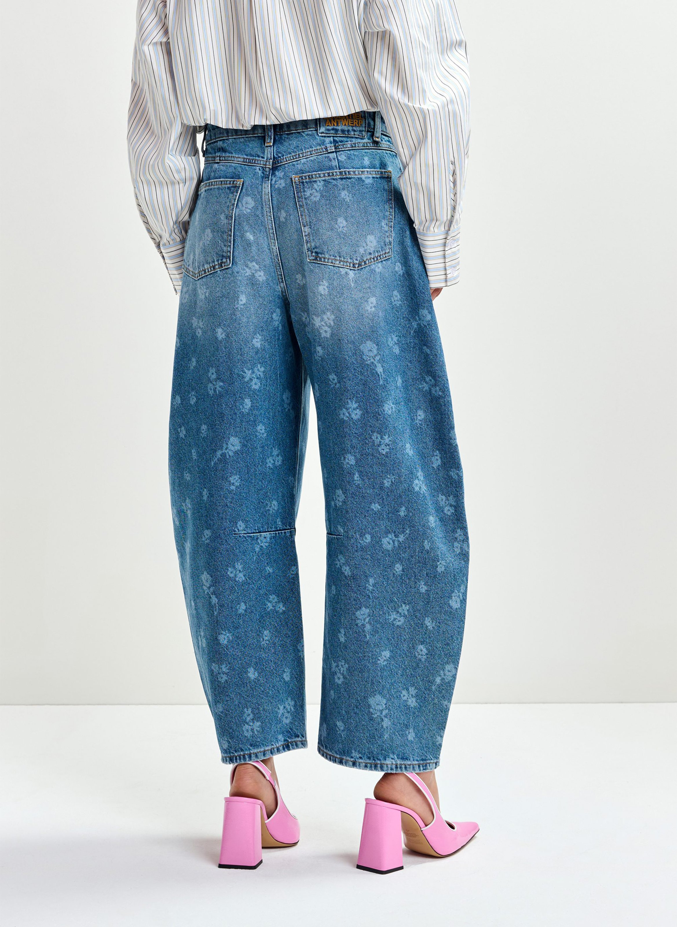 Jean ballon en coton jo1 ESSENTIEL ANTWERP Bleu