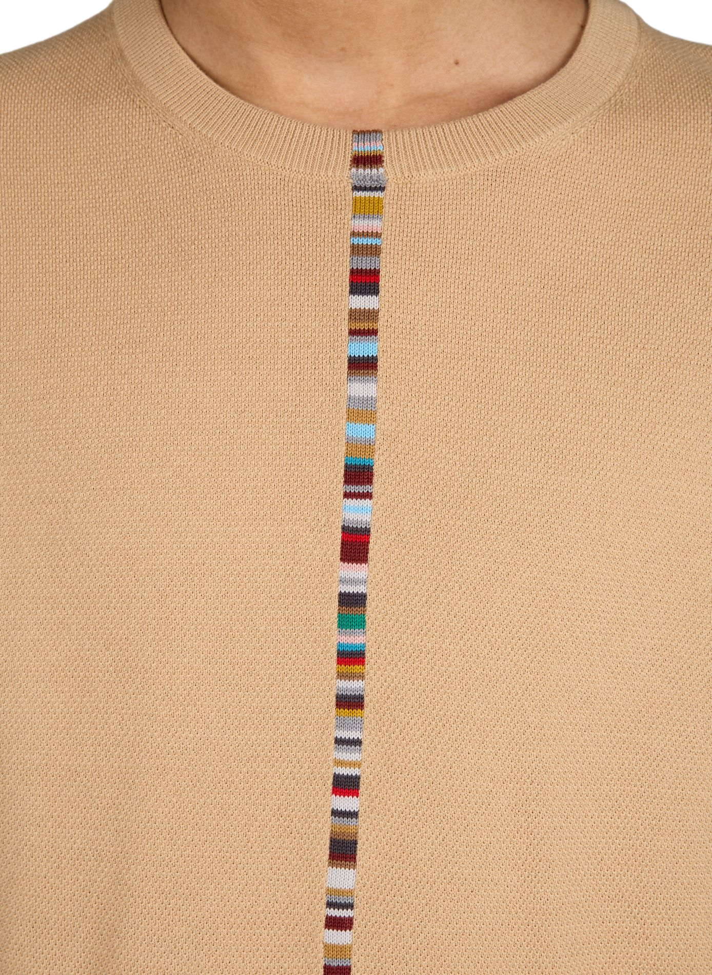 Pull droit à rayures en coton PAUL SMITH Beige