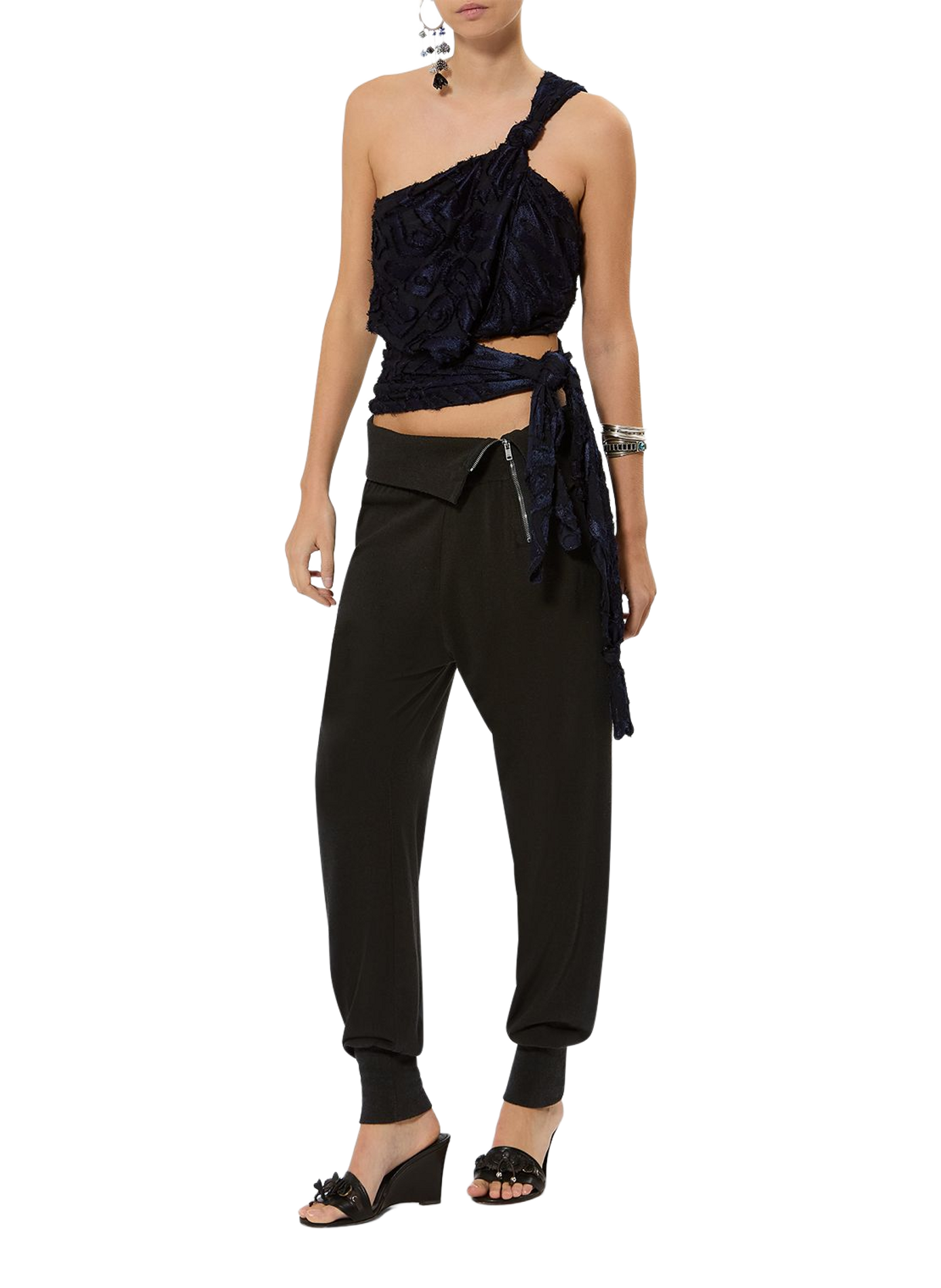 Pantalon sarouel Tydie en soie ISABEL MARANT Schwarz