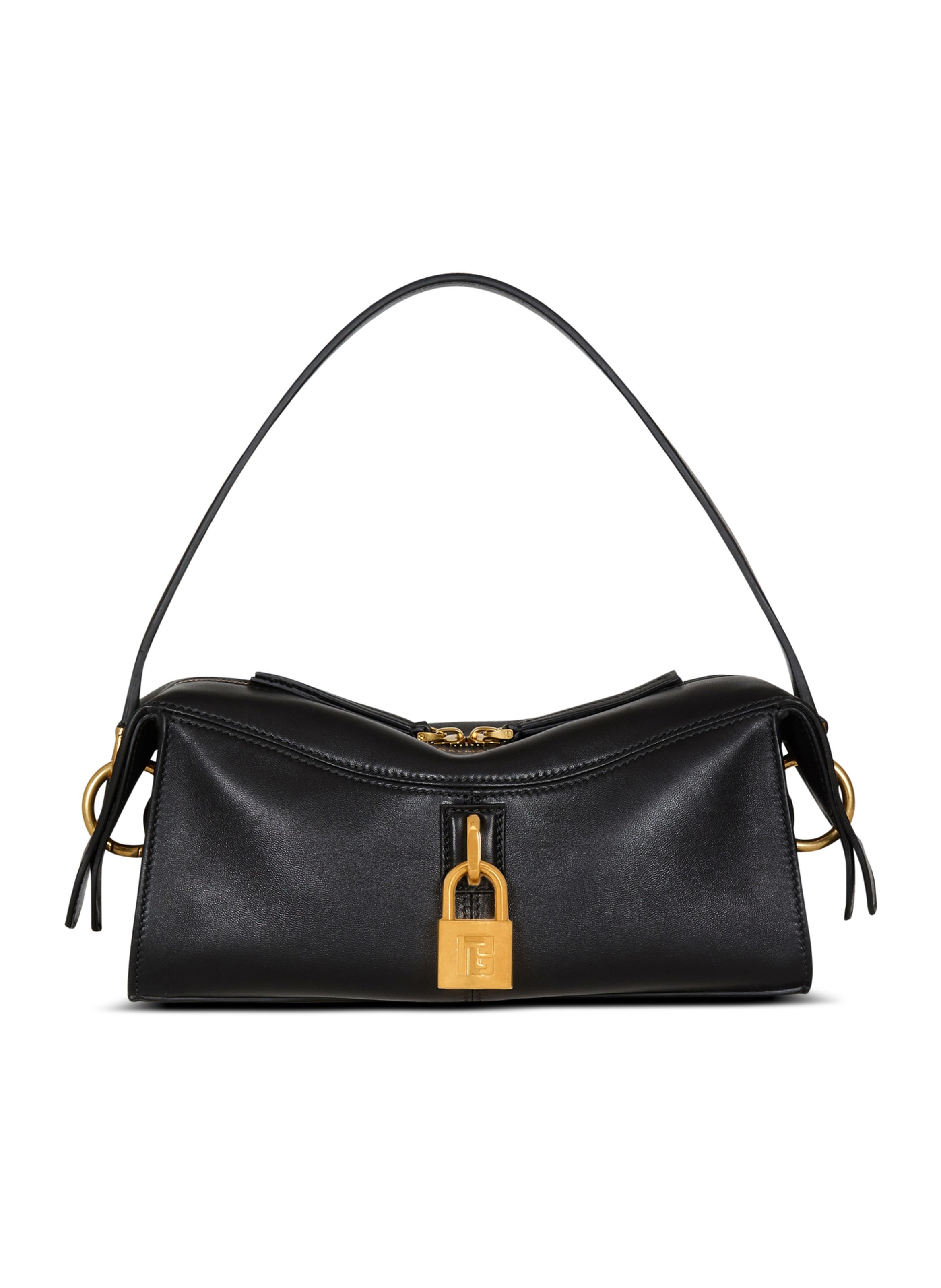 Sac pulse small en cuir lisse BALMAIN Noir
