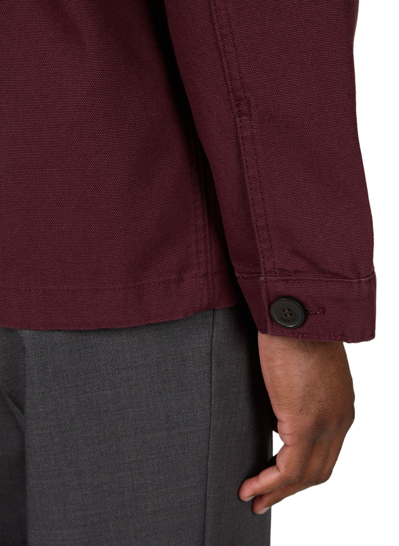 Gerade Knopfleiste Jacke aus einfarbiger Baumwolle LAFAURIE Rot