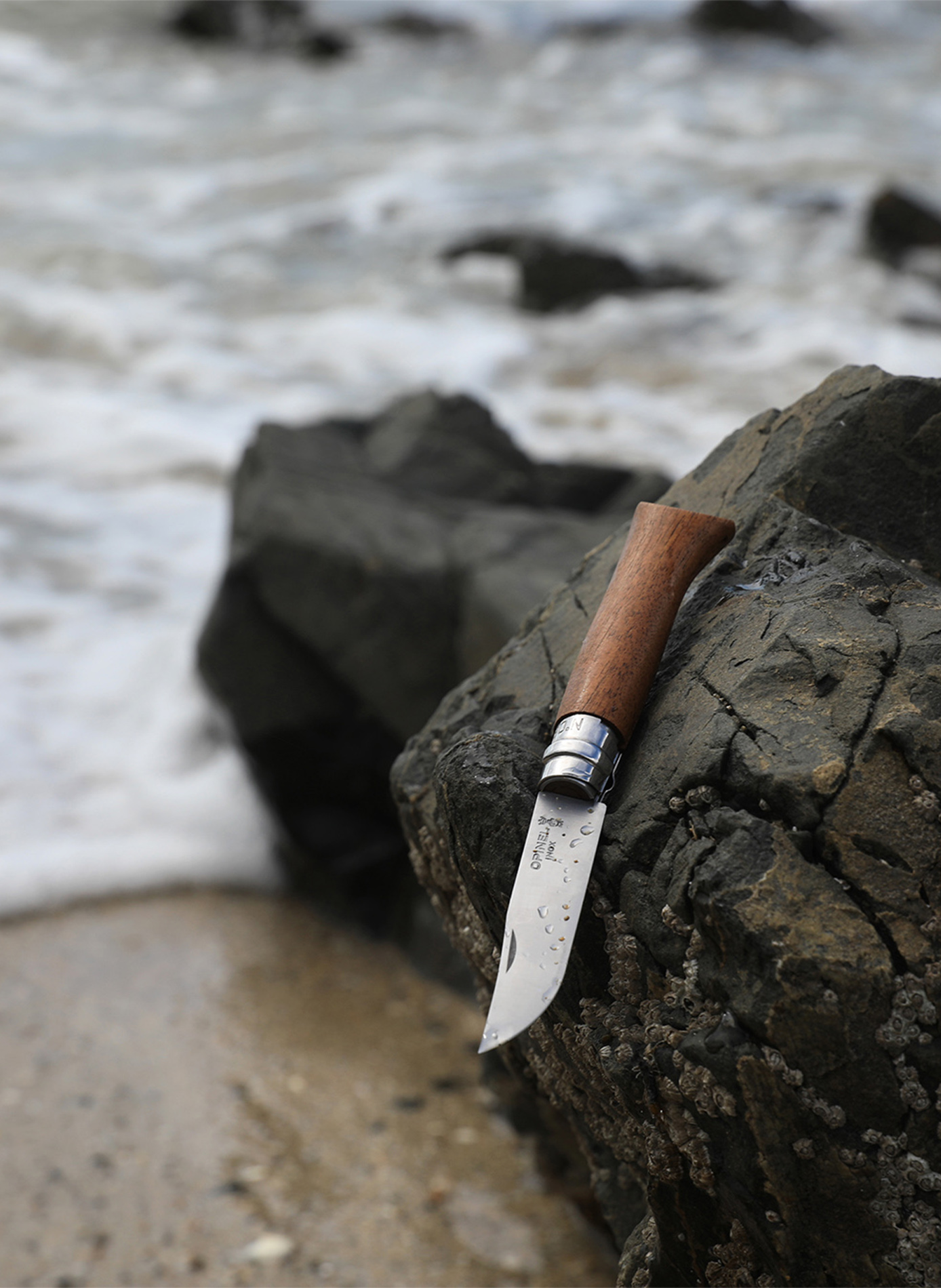 Couteau de poche en acier inoxydable OPINEL Marron