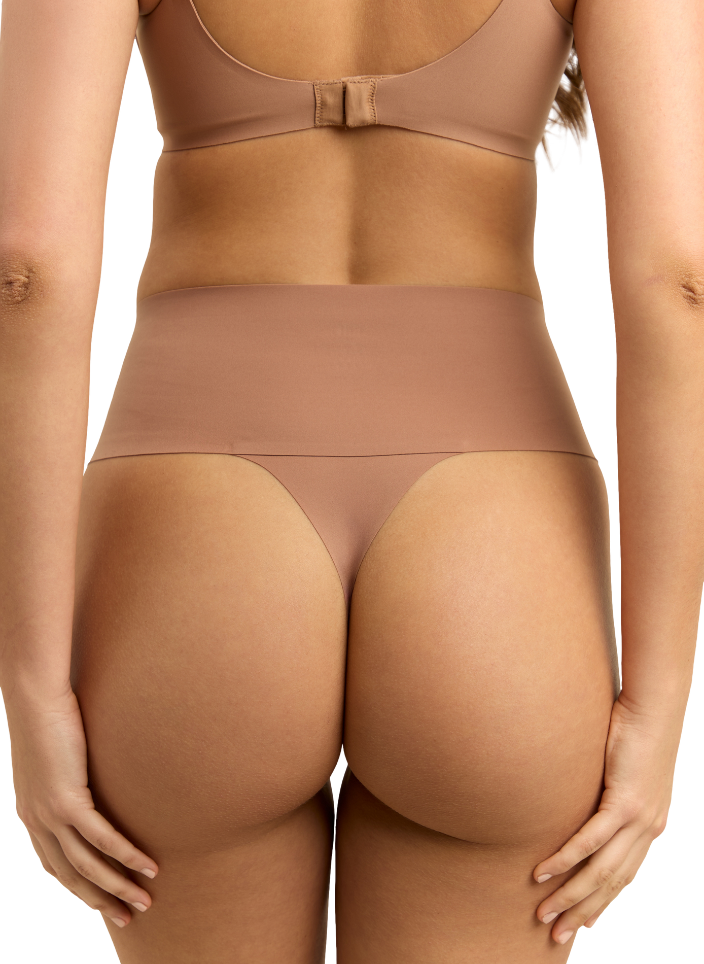 High-waisted solid color YADE Beige