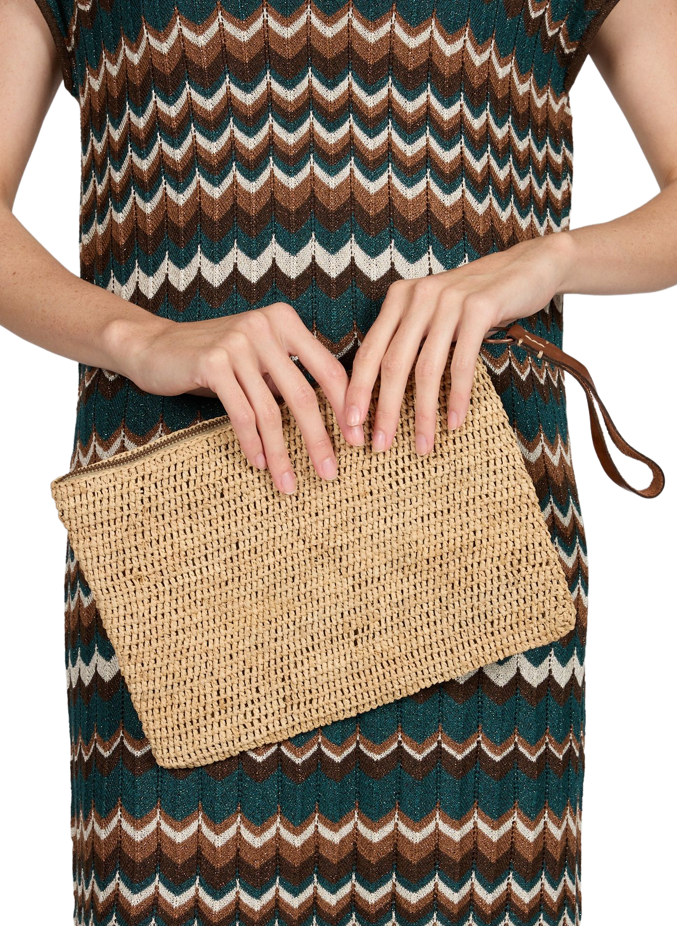Pochette Ampy en raphia IBELIV Beige