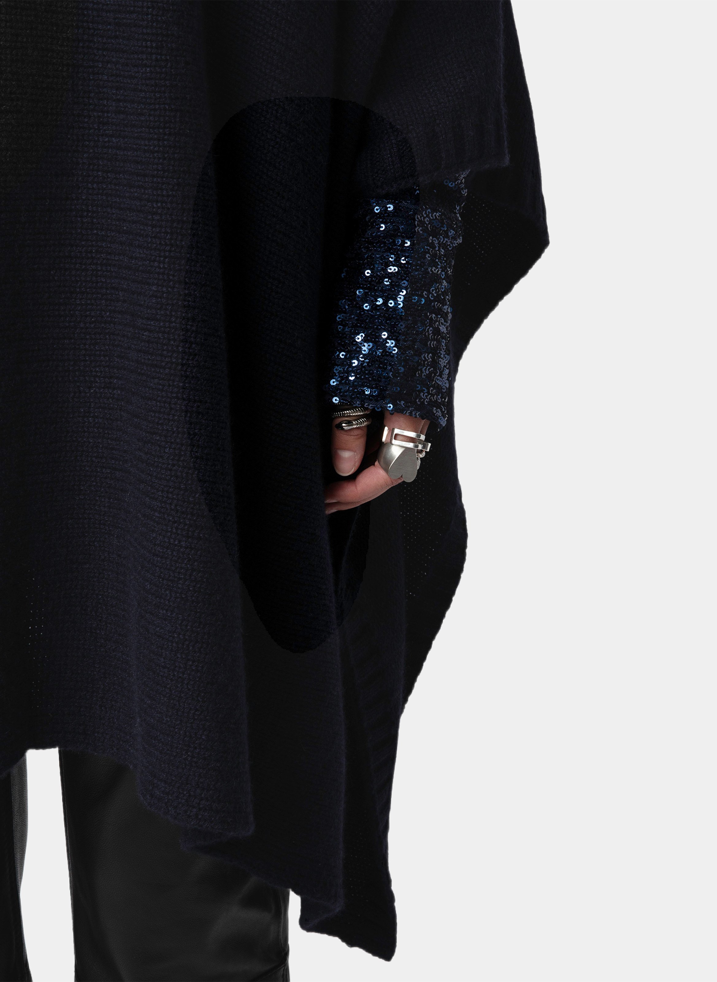 Poncho col montant en cachemire palma ZADIG&VOLTAIRE Bleu