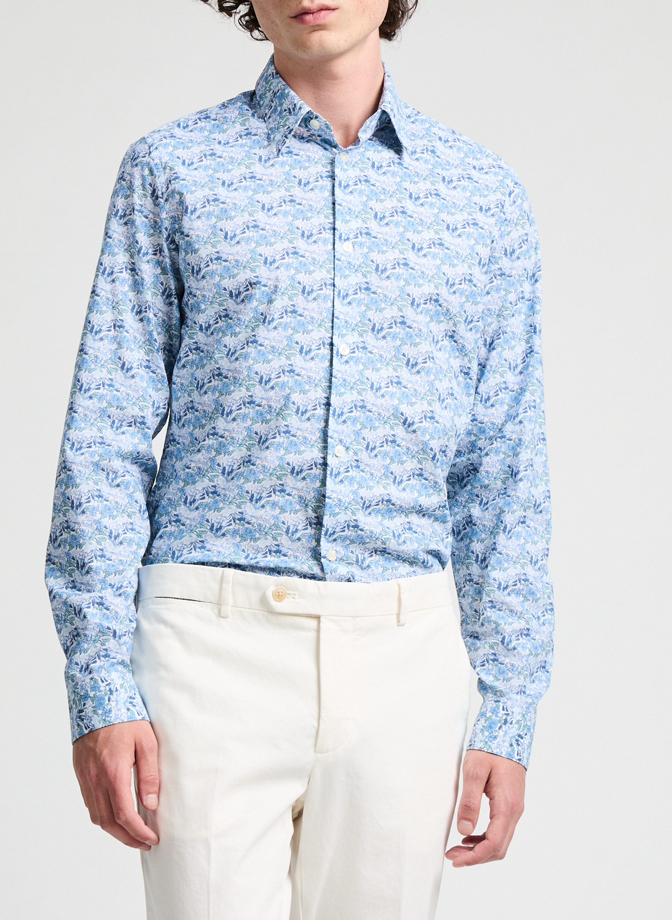  Printed cotton shirt AU PRINTEMPS PARIS Blue