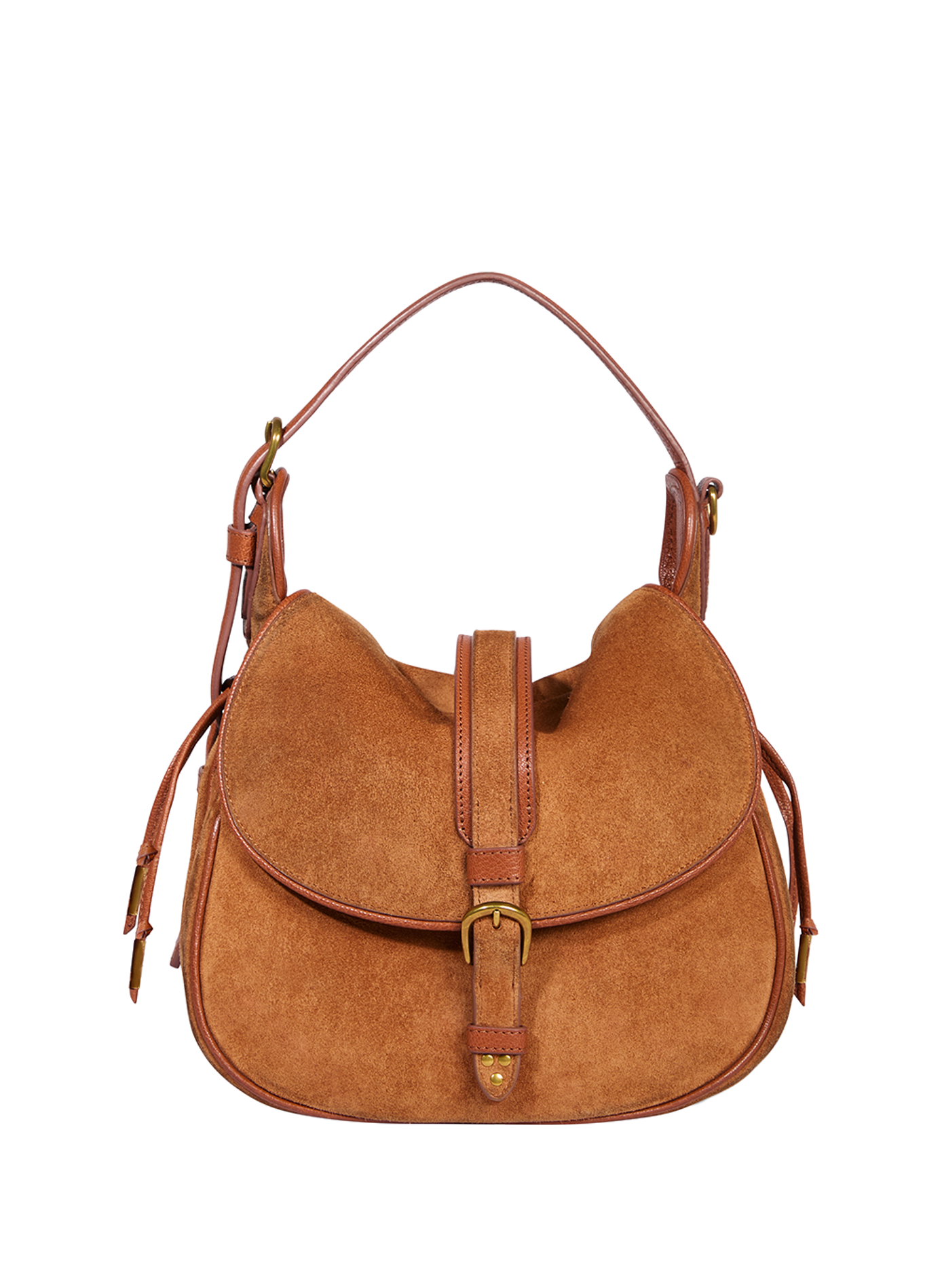 Sac épaule en cuir suédé JÉRÔME DREYFUSS Marron