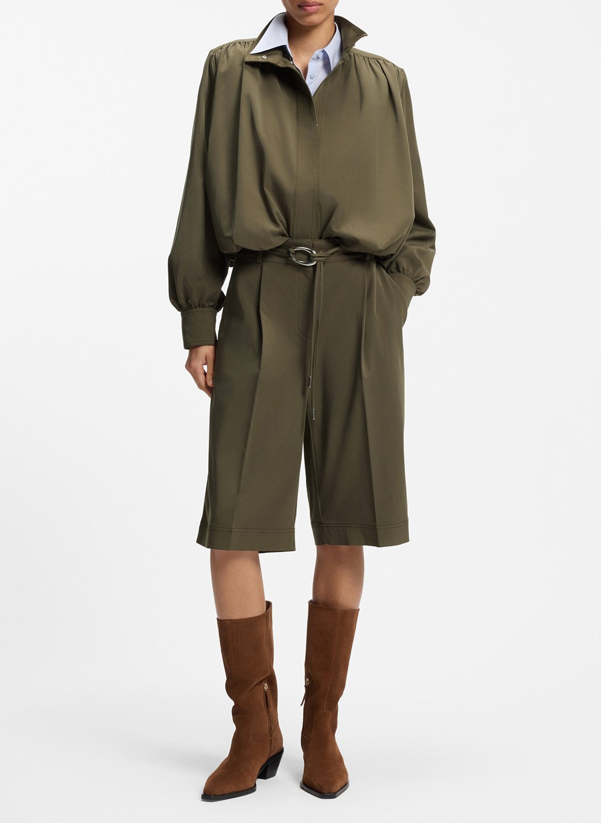 Veste col montant BOSS Kaki