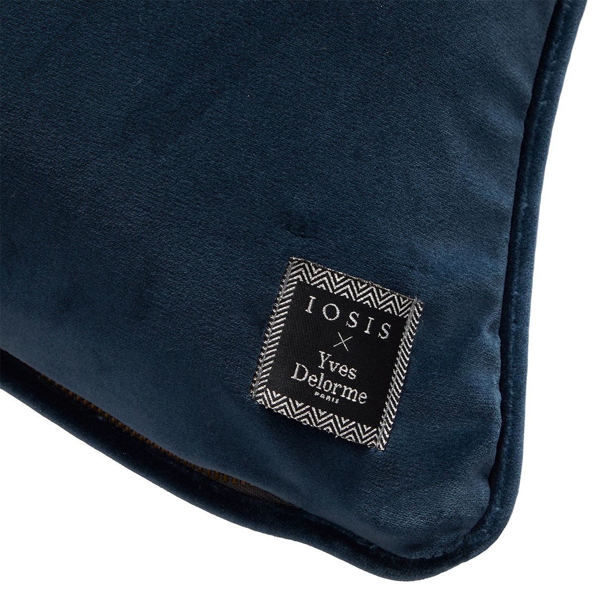 Housse de coussin en velours, divan YVES DELORME Bleu