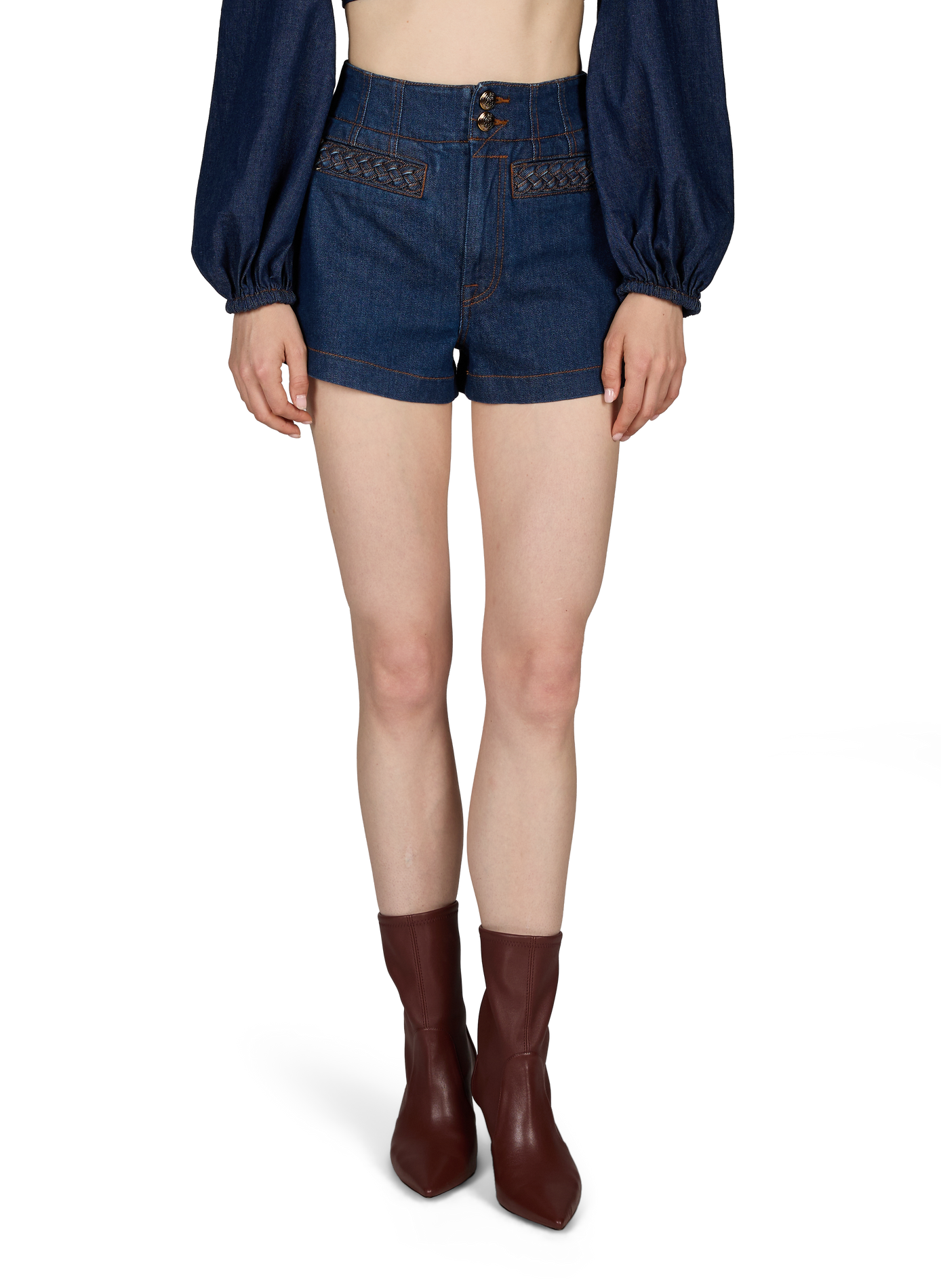 Short en denim ZIMMERMANN Bleu