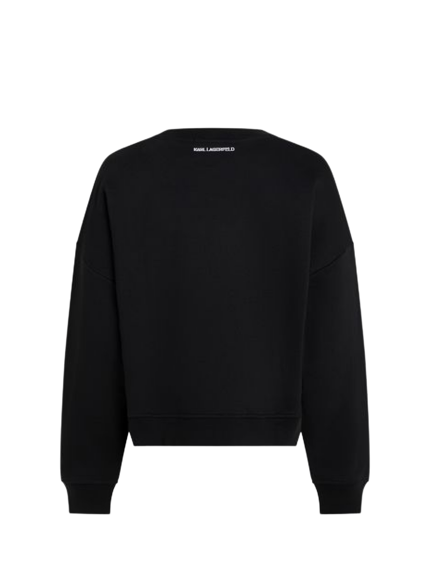 Ronde hals sweater van gemengd katoen KARL LAGERFELD Zwart