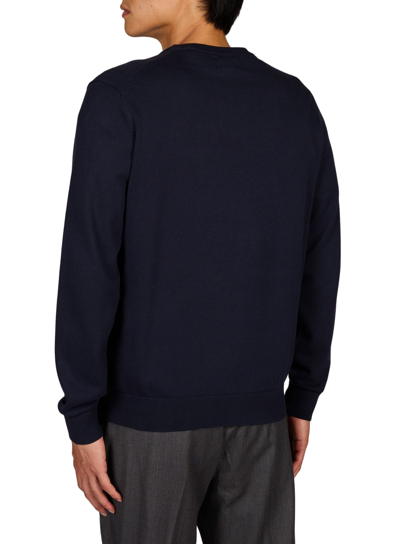Pantaloni dritti con logo ricamato in cotone GANT Blu