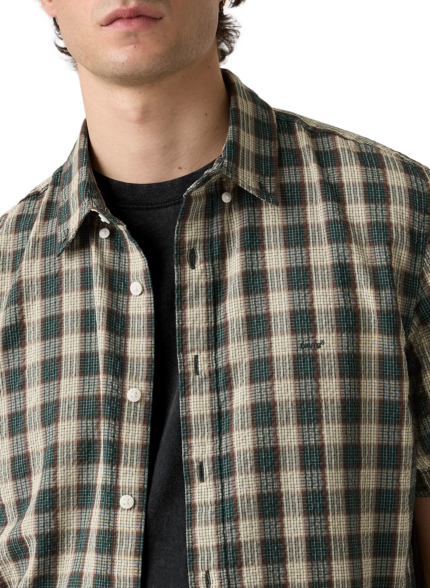 Striped cotton Shirt LEVI'S Green