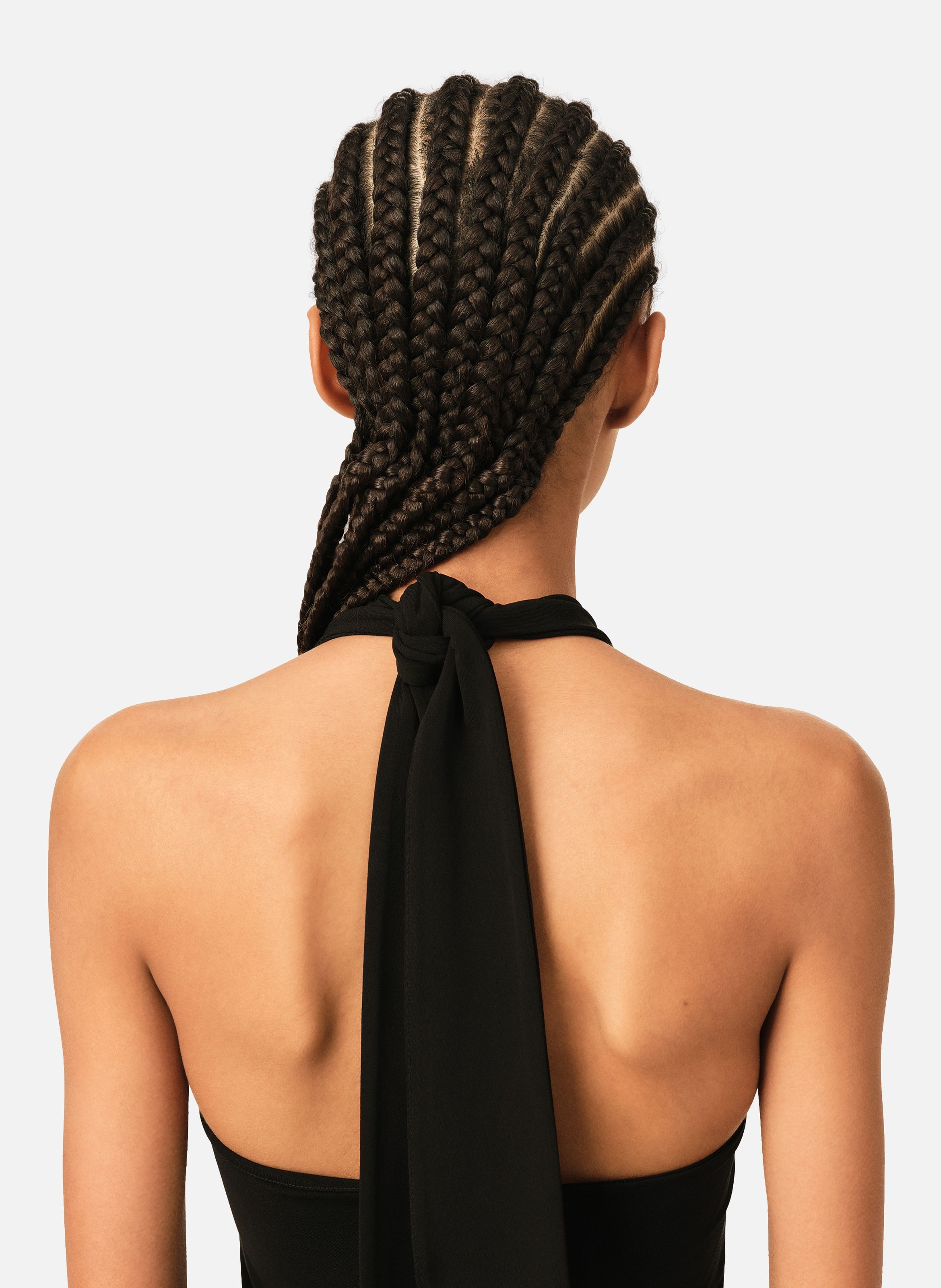 Robe midi dos nu en jersey AMI PARIS Noir