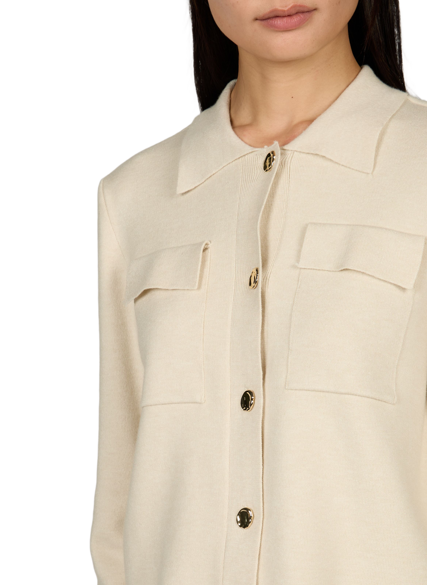 Loose-fit classic collar vest VILA Beige