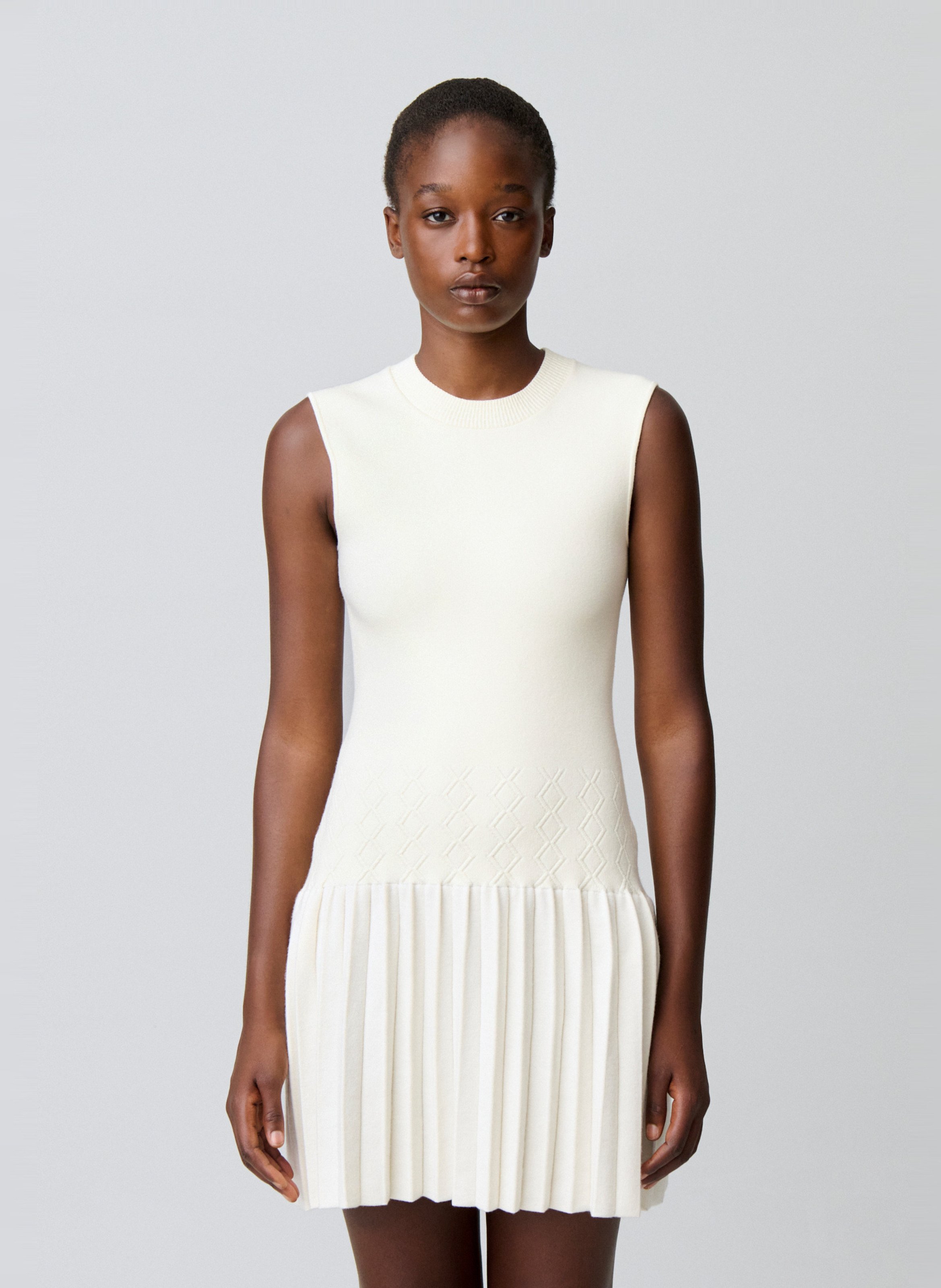 Robe courte en maille CLAUDIE PIERLOT Beige