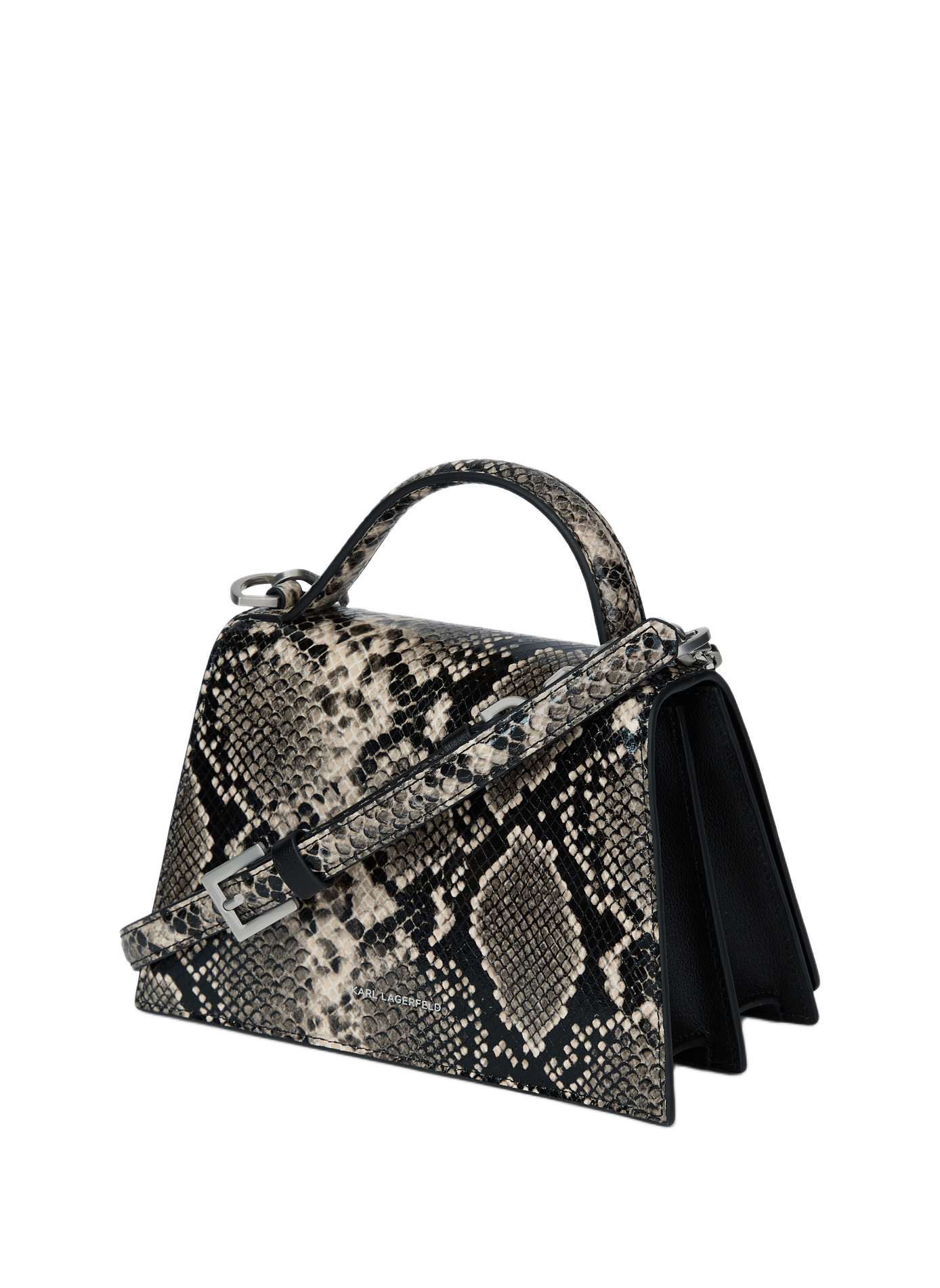 Handtasche K/Signature 2.0 mit Tierdruck aus gemischtem Leder KARL LAGERFELD No color