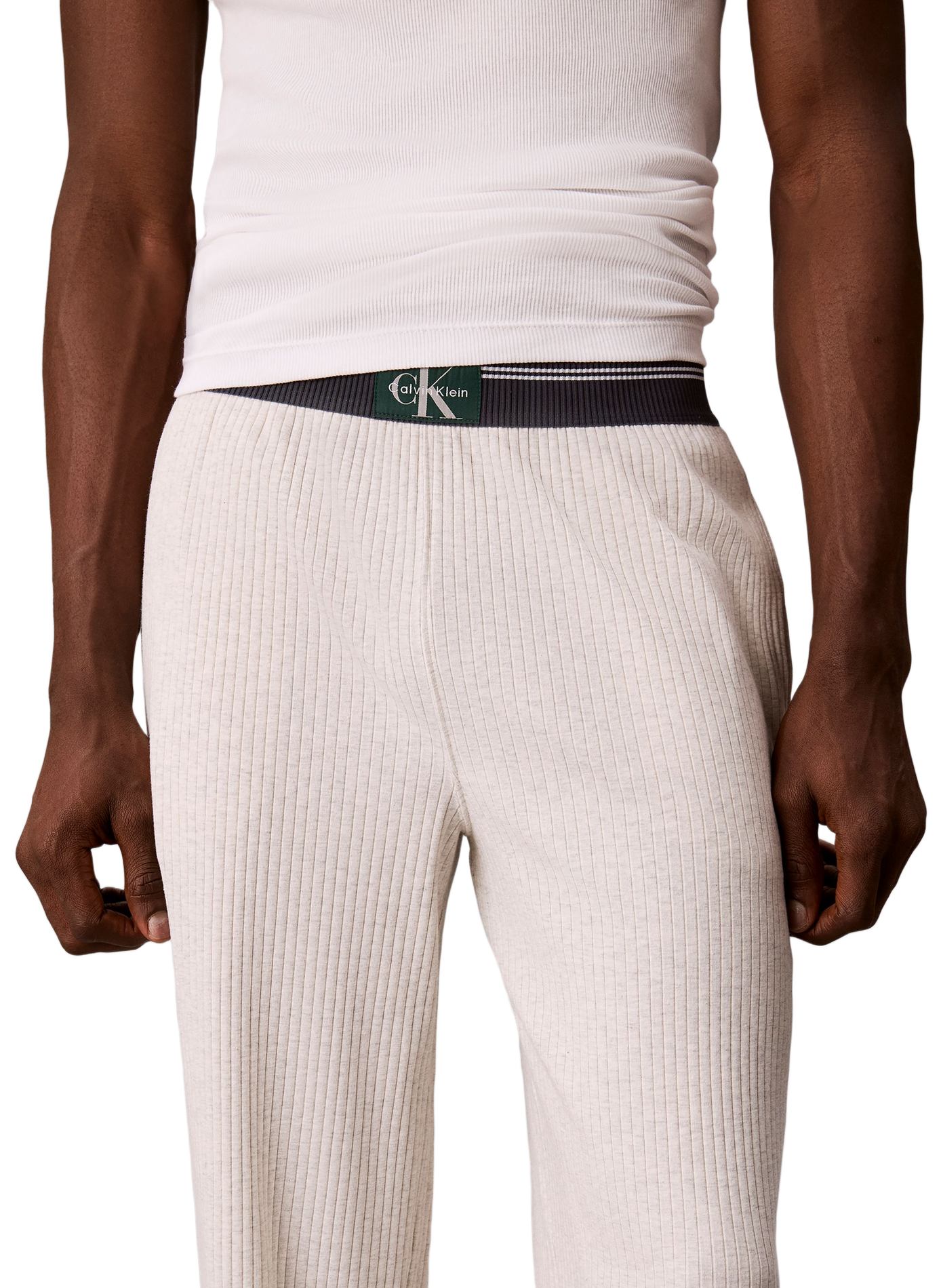 Pyjamahose aus Baumwollmischung CALVIN KLEIN Grau