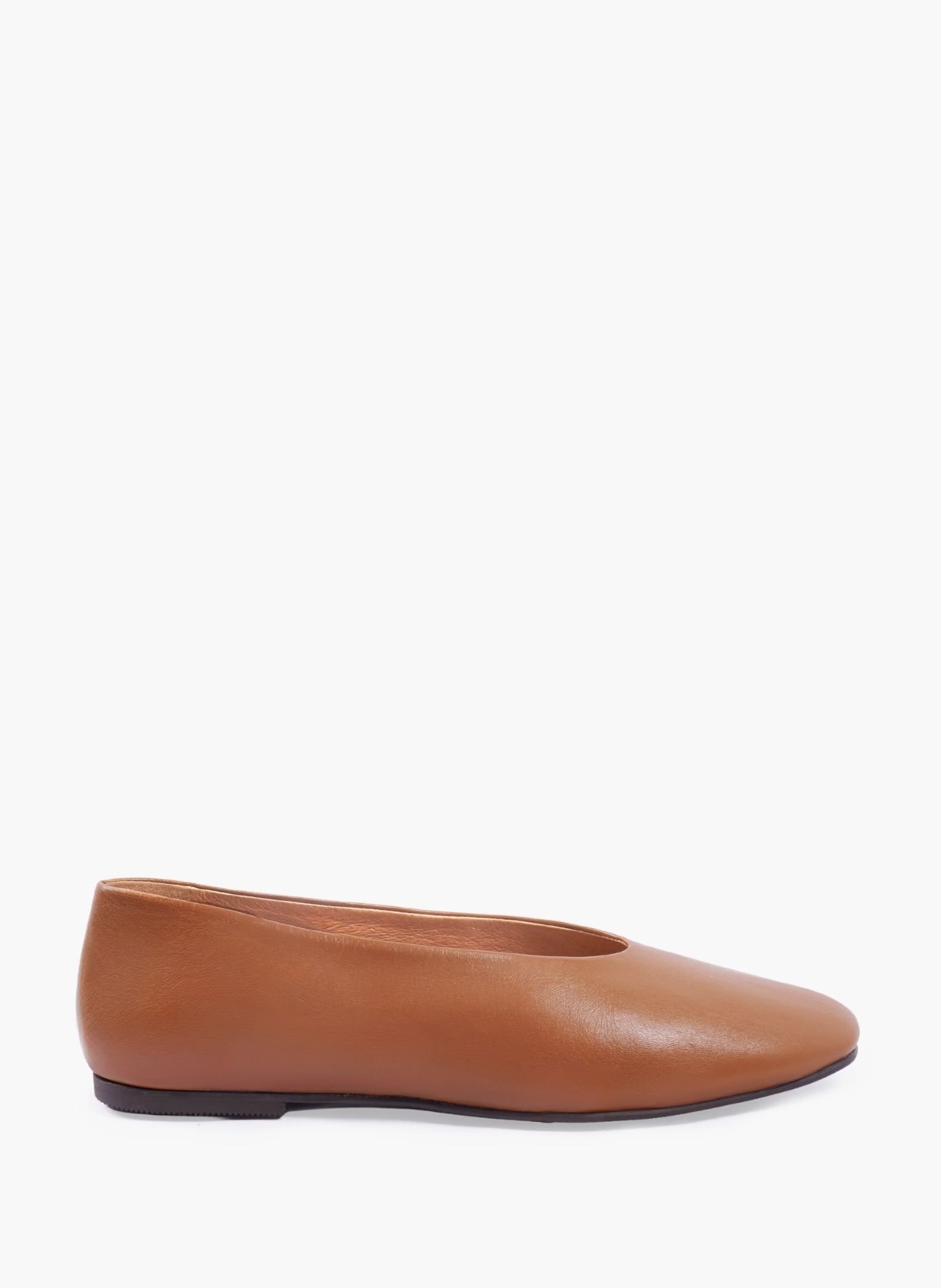 Ballerines souples paola cuir JULES & JENN Marron
