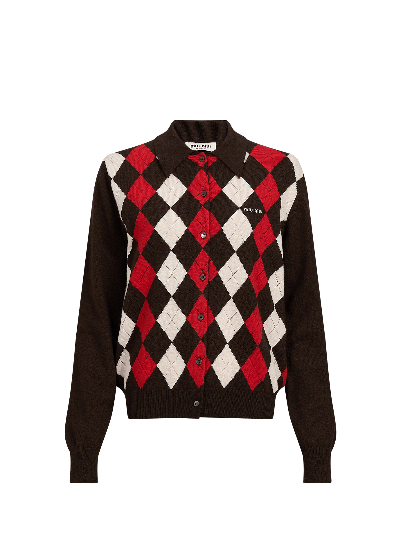 Straight cashmere sweater MIU MIU Brown