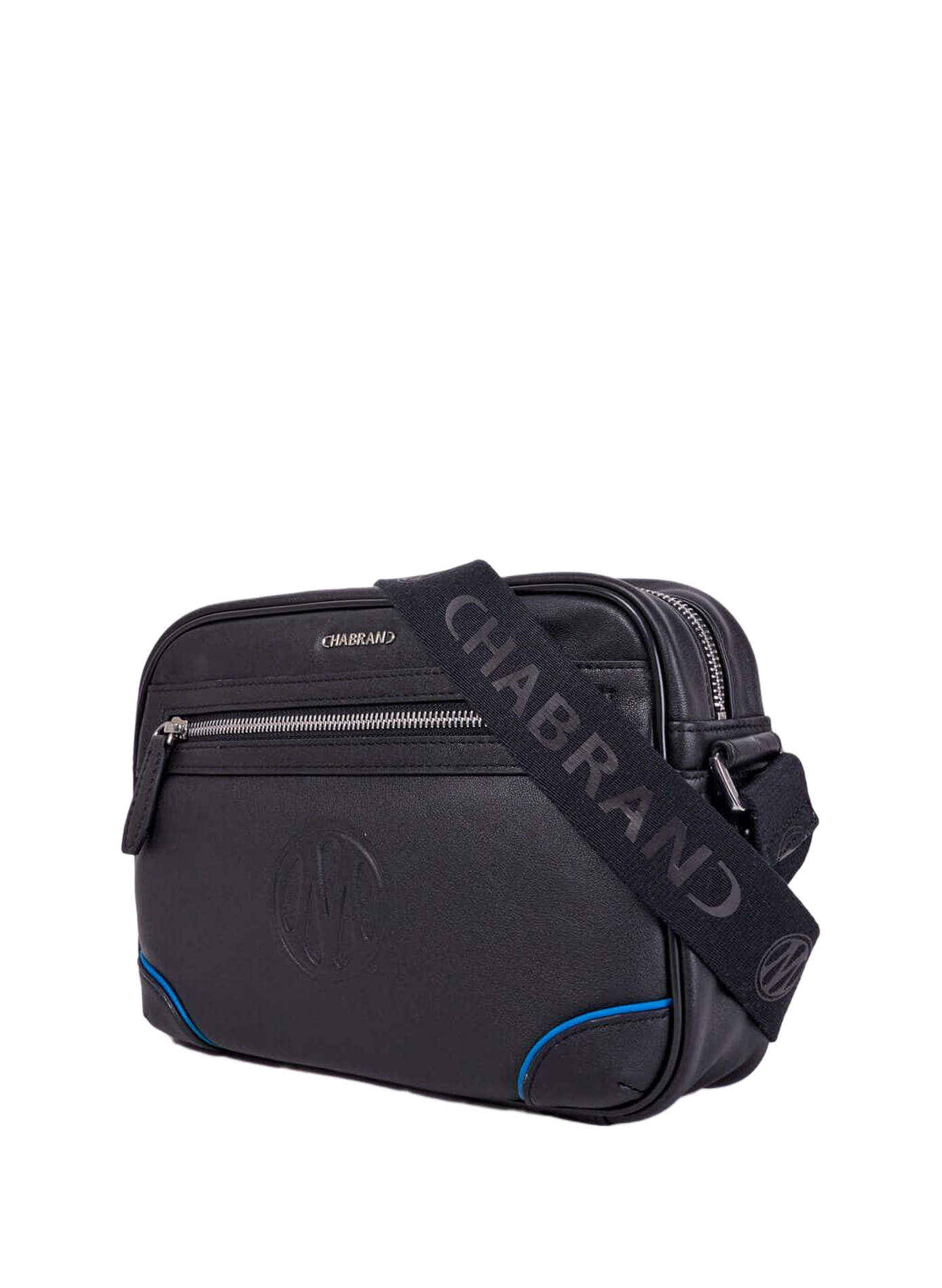 OM x Chabrand leather crossbody bag CHABRAND Black