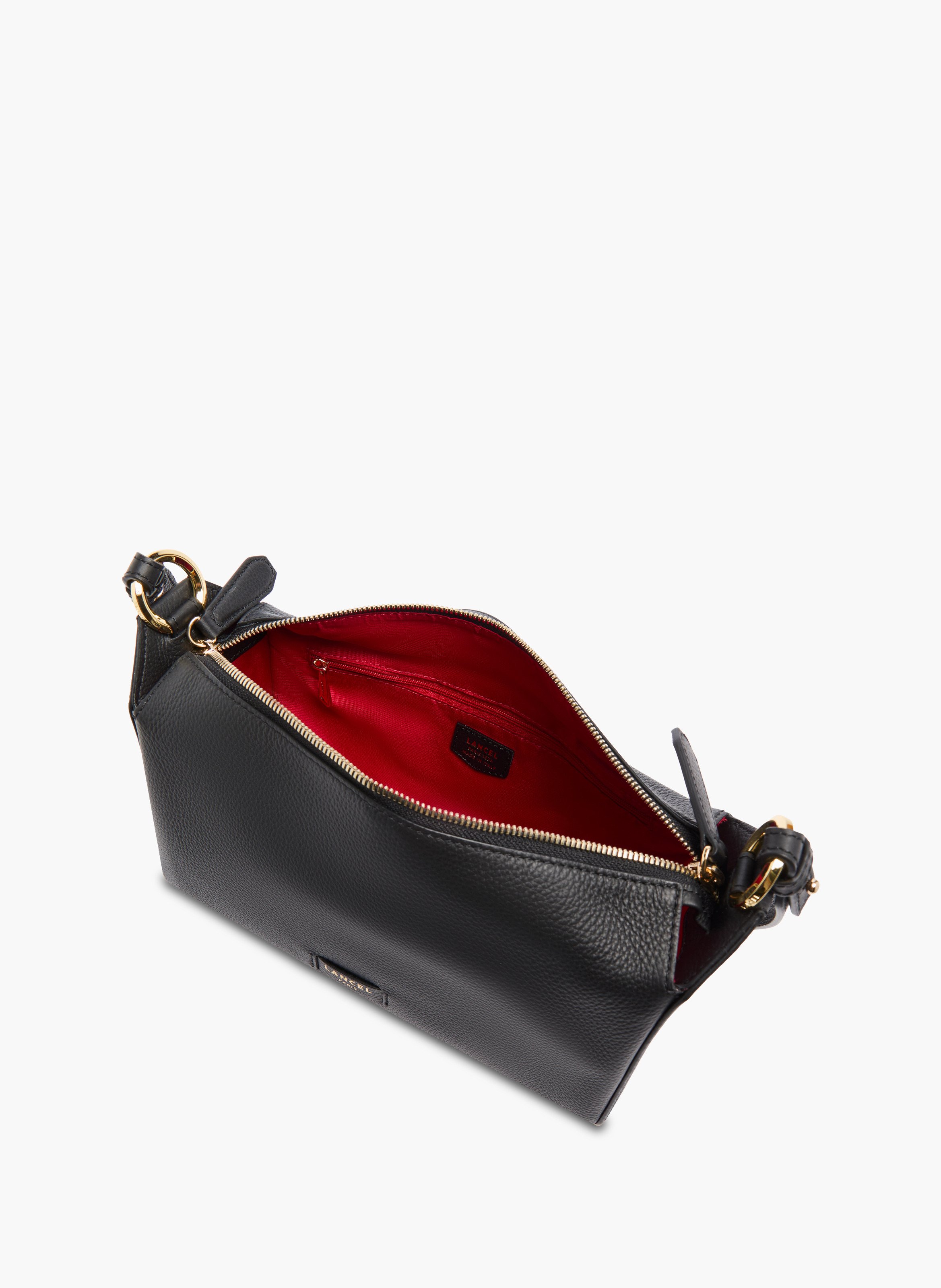 Sac hobo louison de lancel en cuir de vachette graine LANCEL Noir