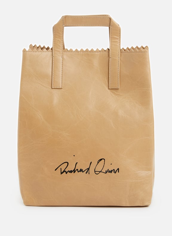 Sac cabas en cuir Marron by RICHARD QUINN RICHARD QUINN Sac cabas en cuir Marron