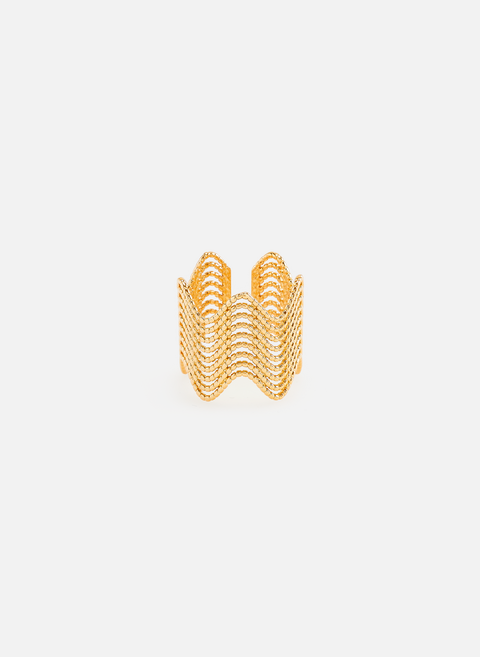 خاتم متعدد الموجات باللون الذهبي AU PRINTEMPS PARIS 