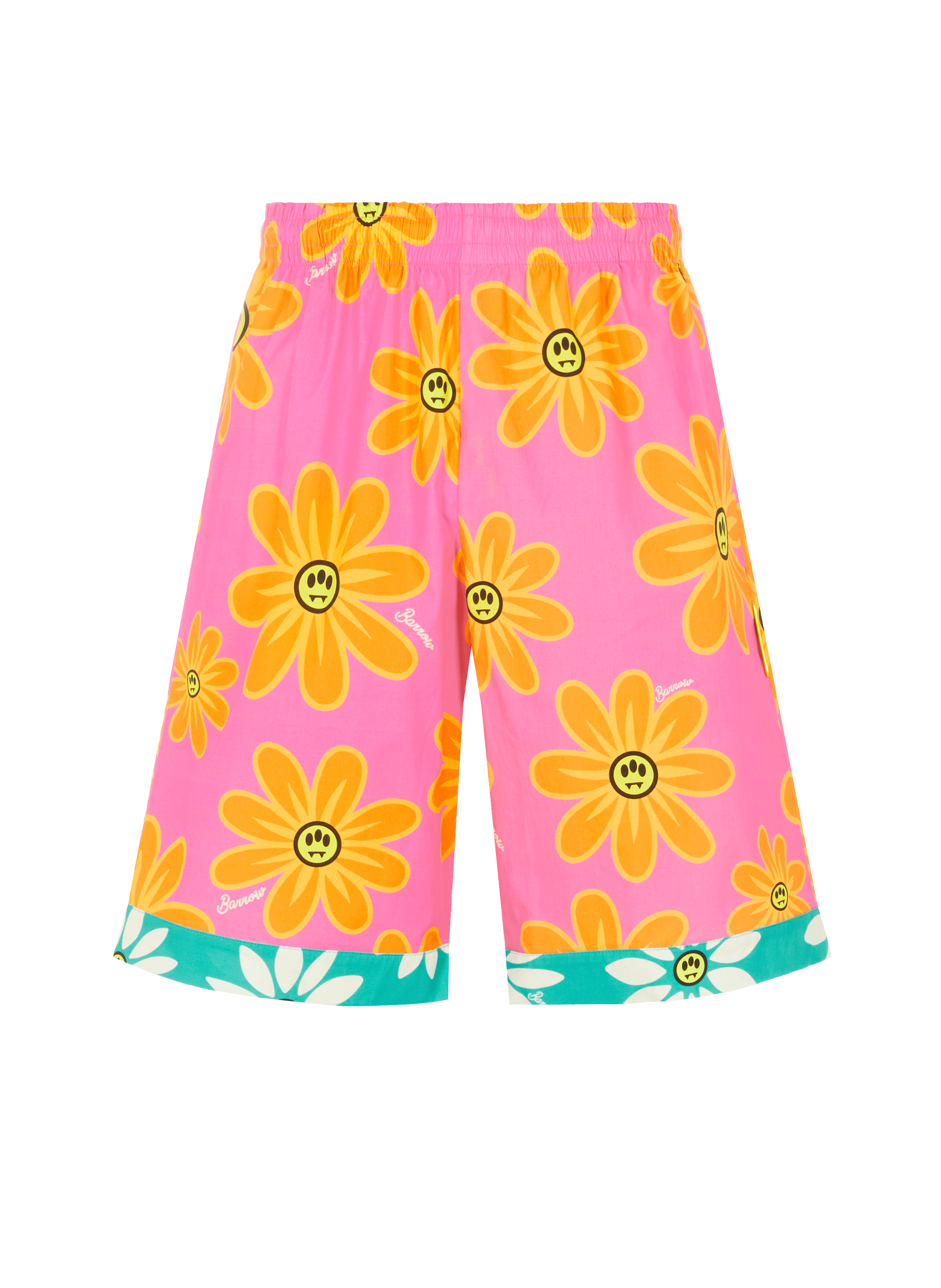 Short en popeline à fleurs