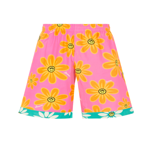 Shop Barrow Floral-print Poplin Shorts In Multicolour