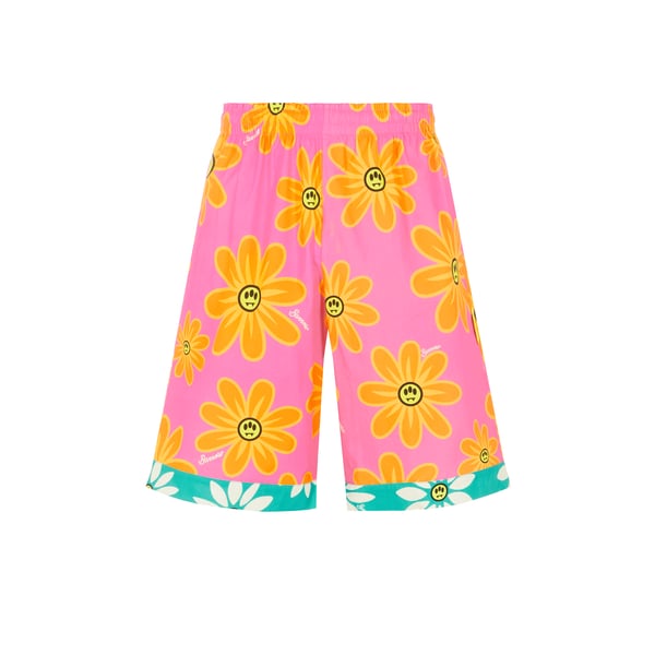 Short en popeline à fleurs