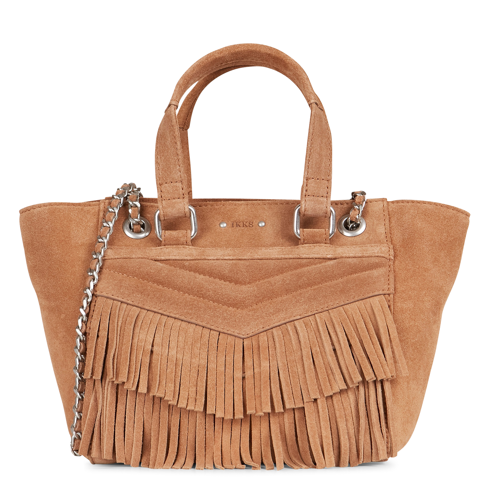 Sac porté main en cuir velours